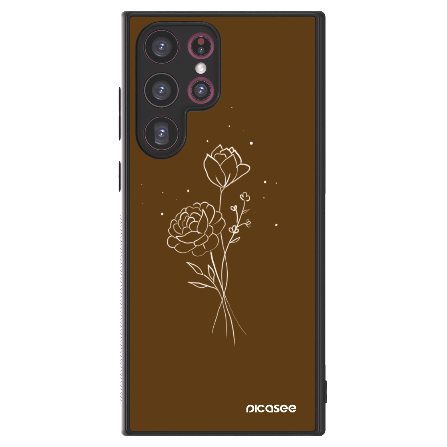Picasee ULTIMATE CASE Samsung Galaxy S22 Ultra 5G - készülékre - Brown flowers