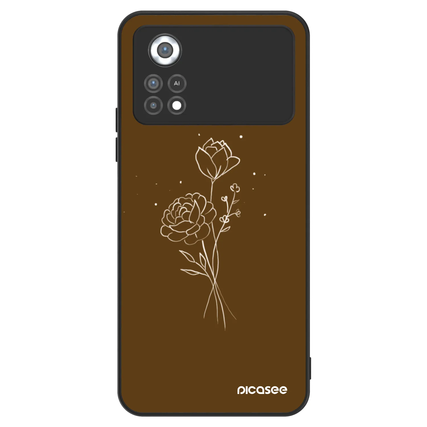 Picasee ULTIMATE CASE Xiaomi Poco X4 Pro 5G - készülékre - Brown flowers