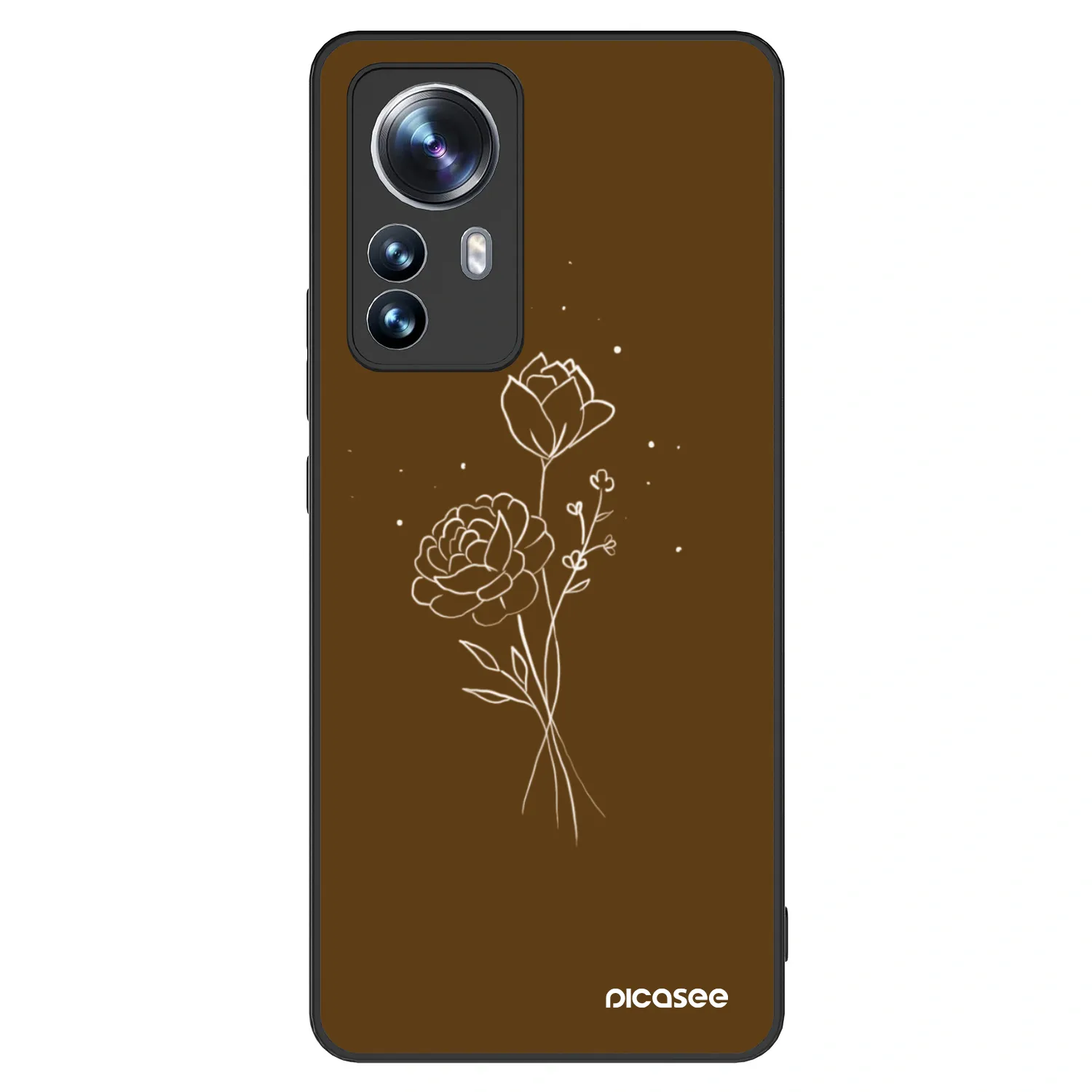 Picasee ULTIMATE CASE Xiaomi 12 Pro - készülékre - Brown flowers