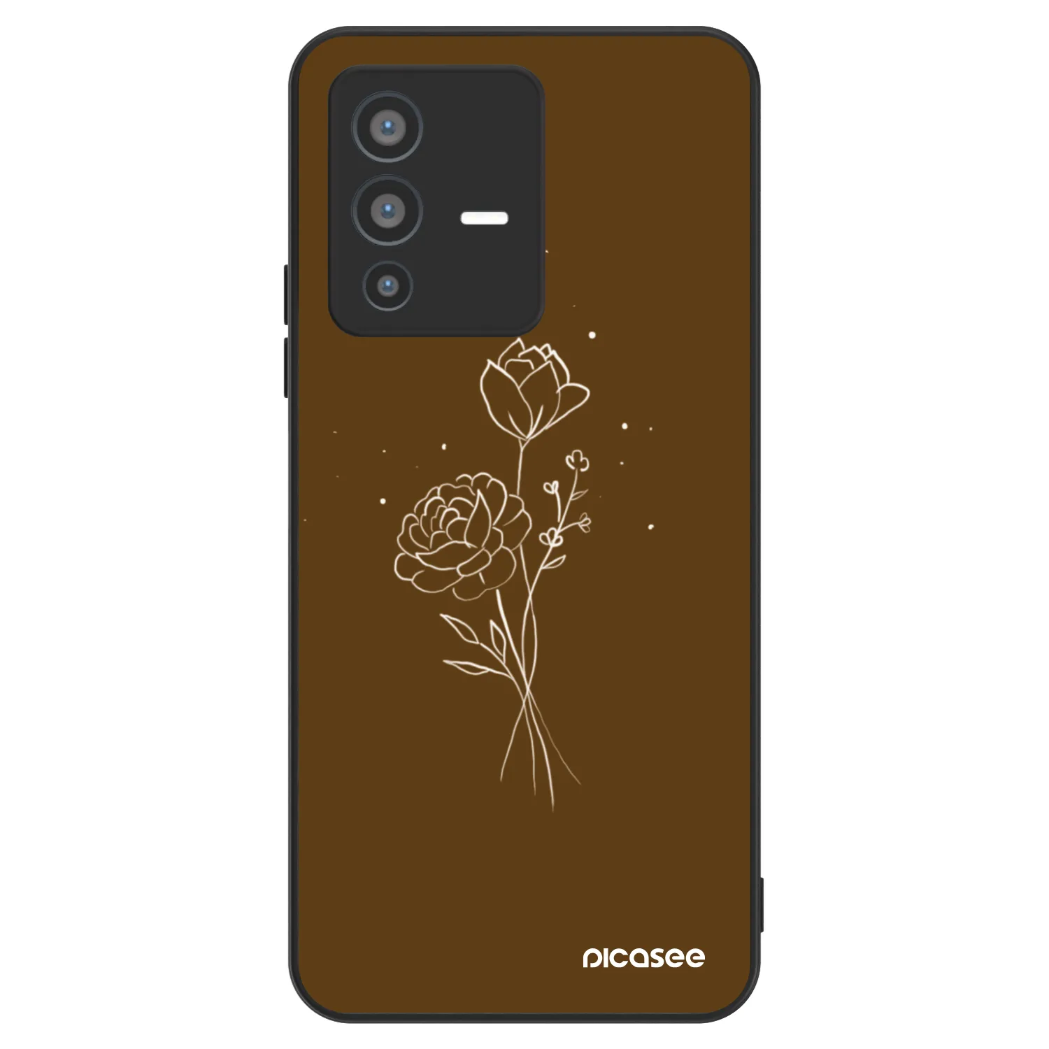 Picasee ULTIMATE CASE Vivo V23 5G - készülékre - Brown flowers
