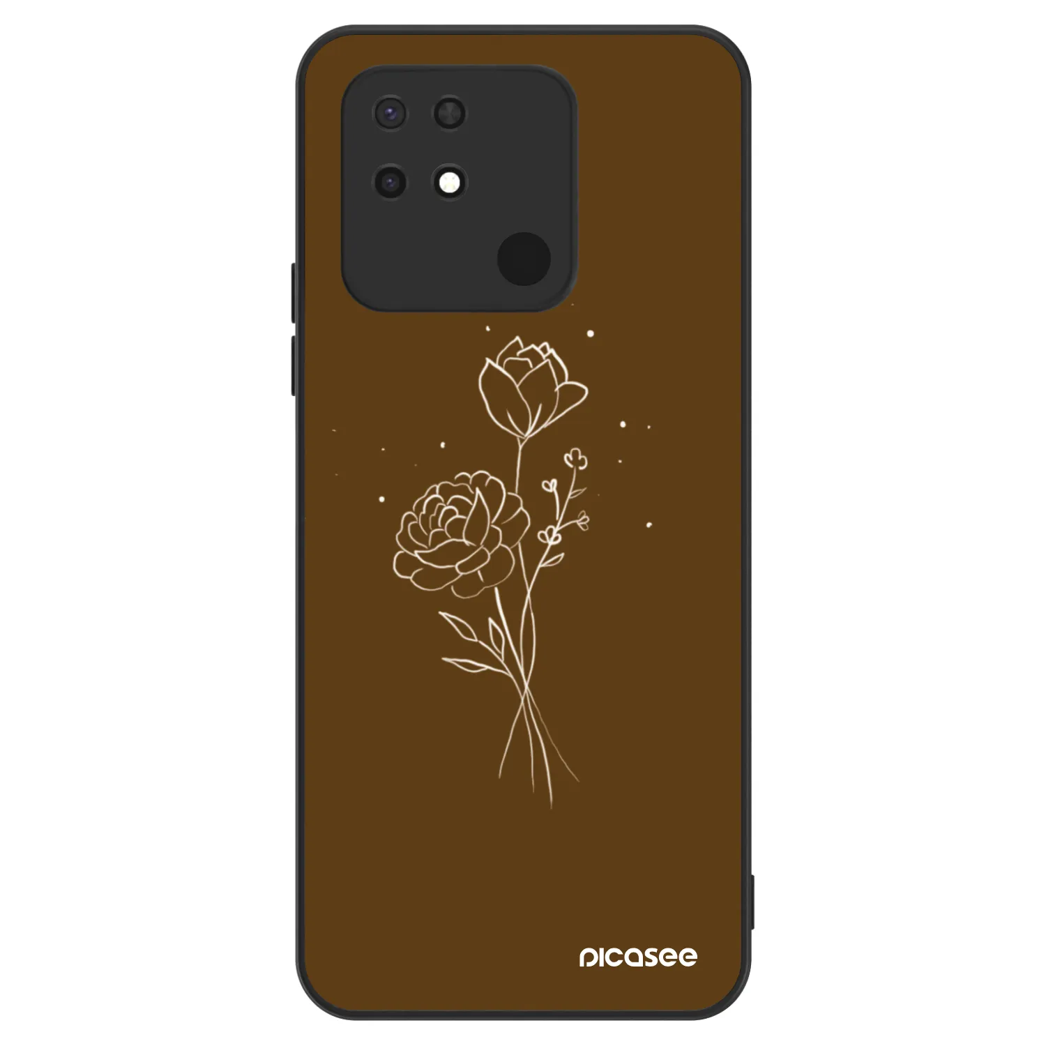 Picasee ULTIMATE CASE Xiaomi Redmi 10C - készülékre - Brown flowers