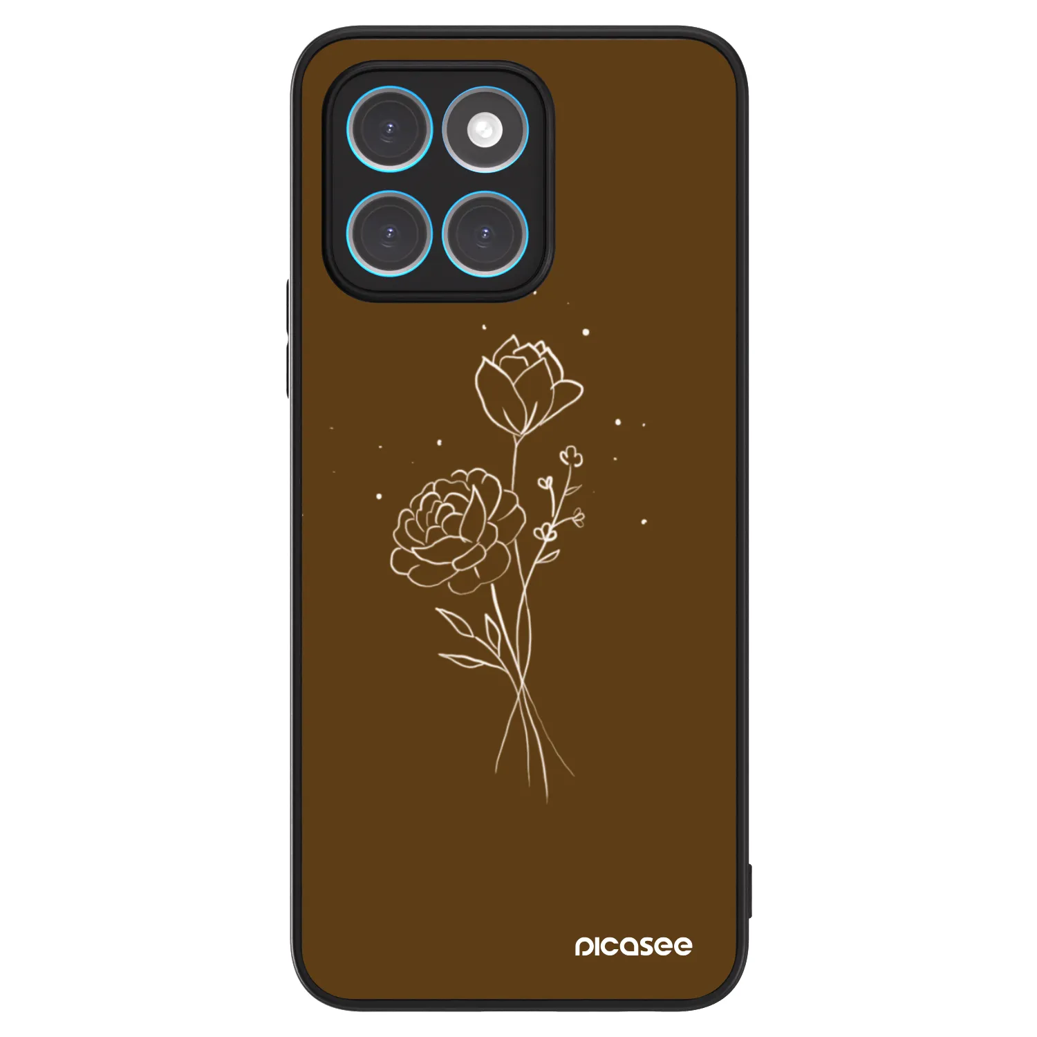 Picasee ULTIMATE CASE Honor X8 4G - készülékre - Brown flowers