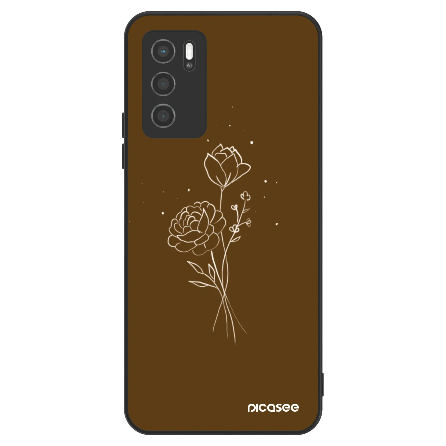 Picasee ULTIMATE CASE OPPO A16 - készülékre - Brown flowers