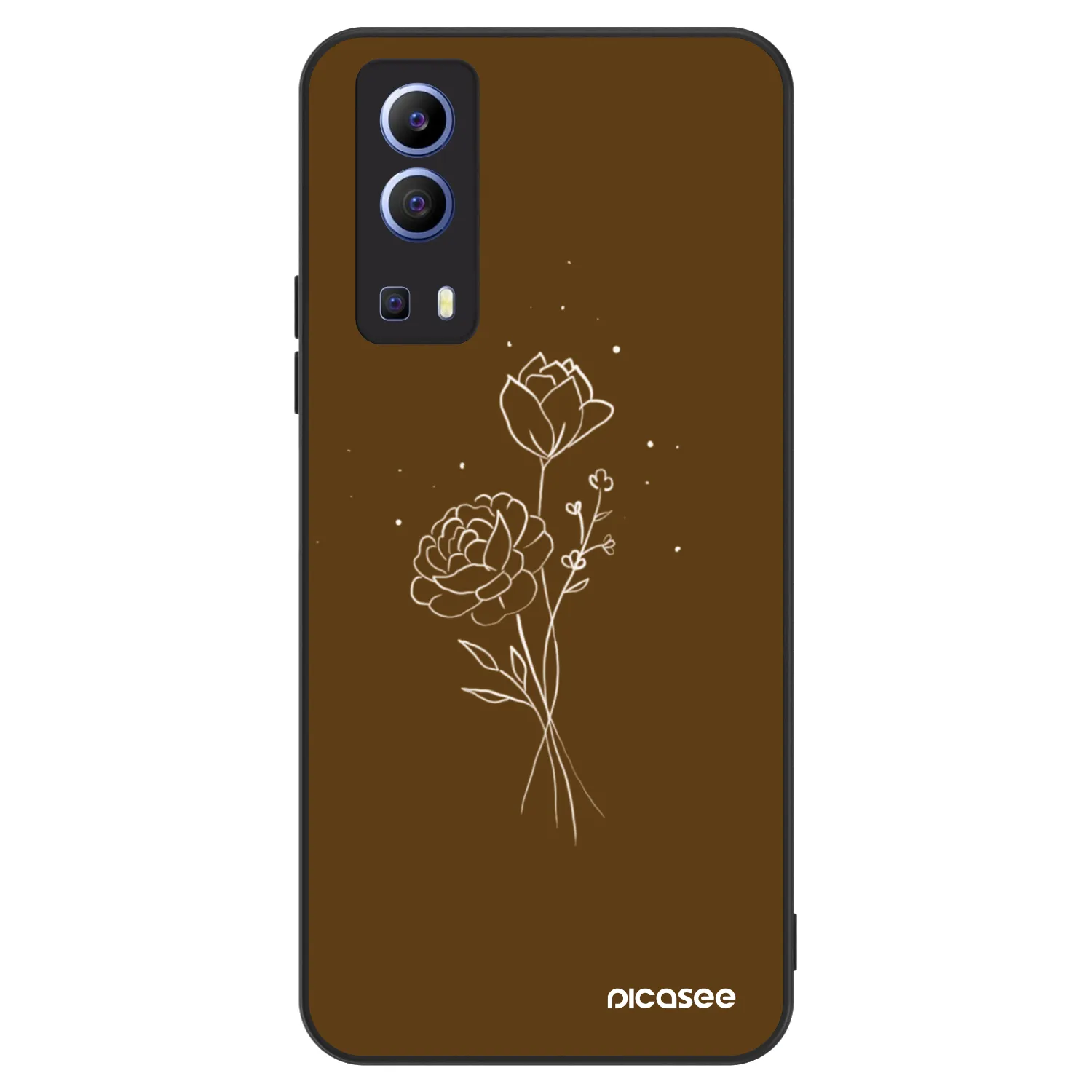 Picasee ULTIMATE CASE Vivo Y52 5G - készülékre - Brown flowers