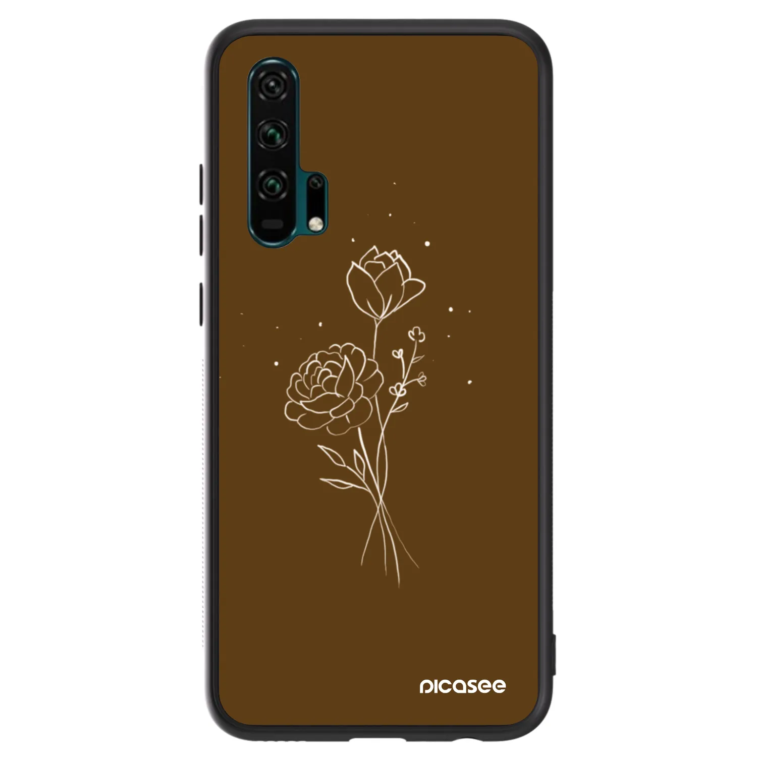 Picasee ULTIMATE CASE Honor 20 Pro - készülékre - Brown flowers