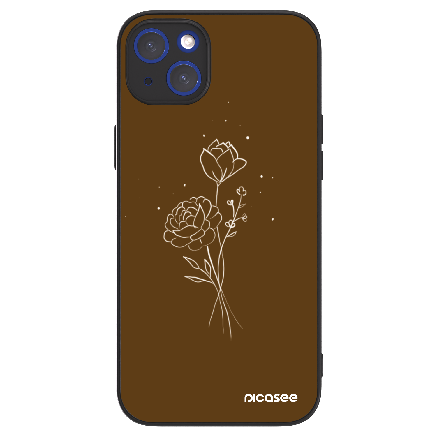 Picasee ULTIMATE CASE Apple iPhone 14 Plus - készülékre - Brown flowers