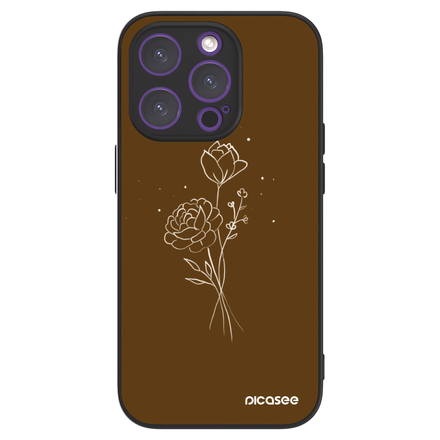 Picasee ULTIMATE CASE Apple iPhone 14 Pro - készülékre - Brown flowers