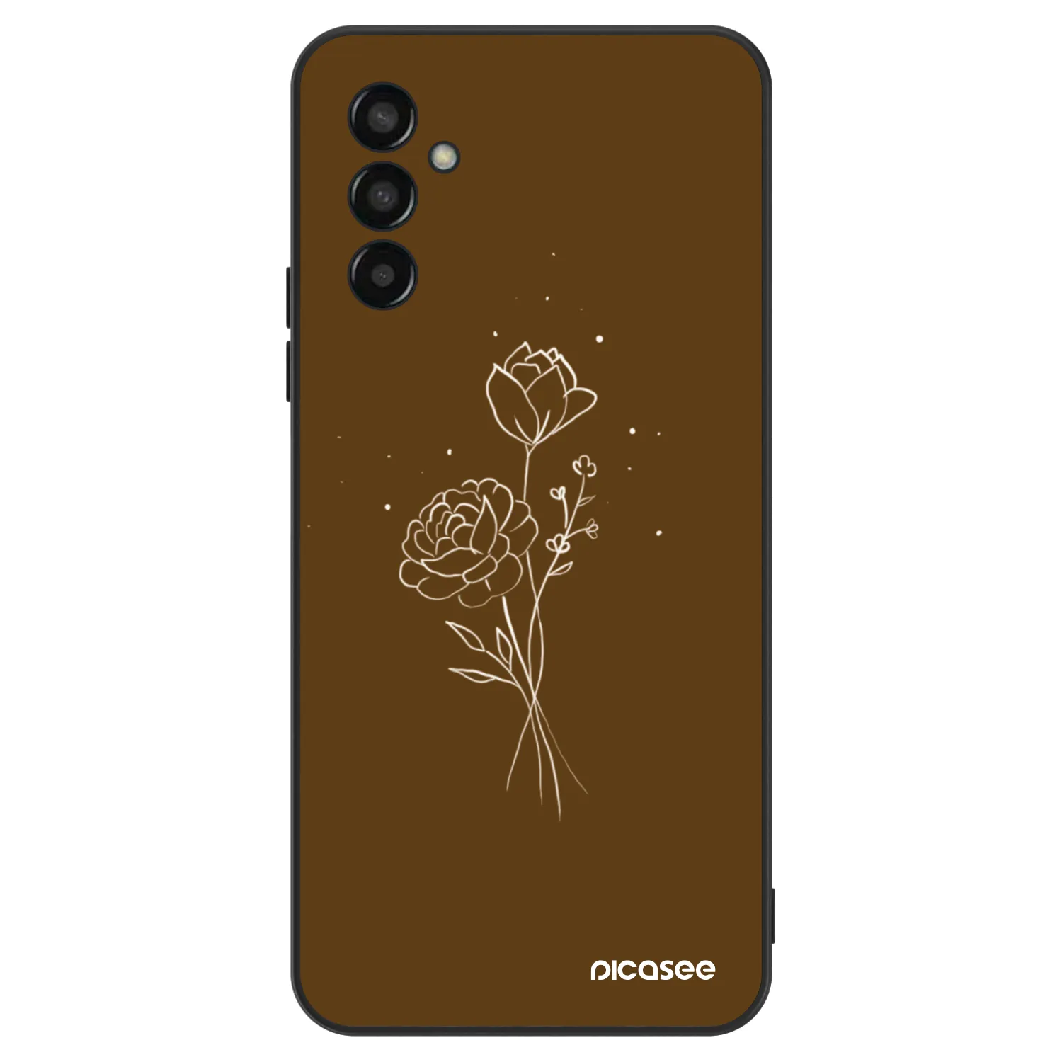 Picasee ULTIMATE CASE Samsung Galaxy M13 M135F - készülékre - Brown flowers