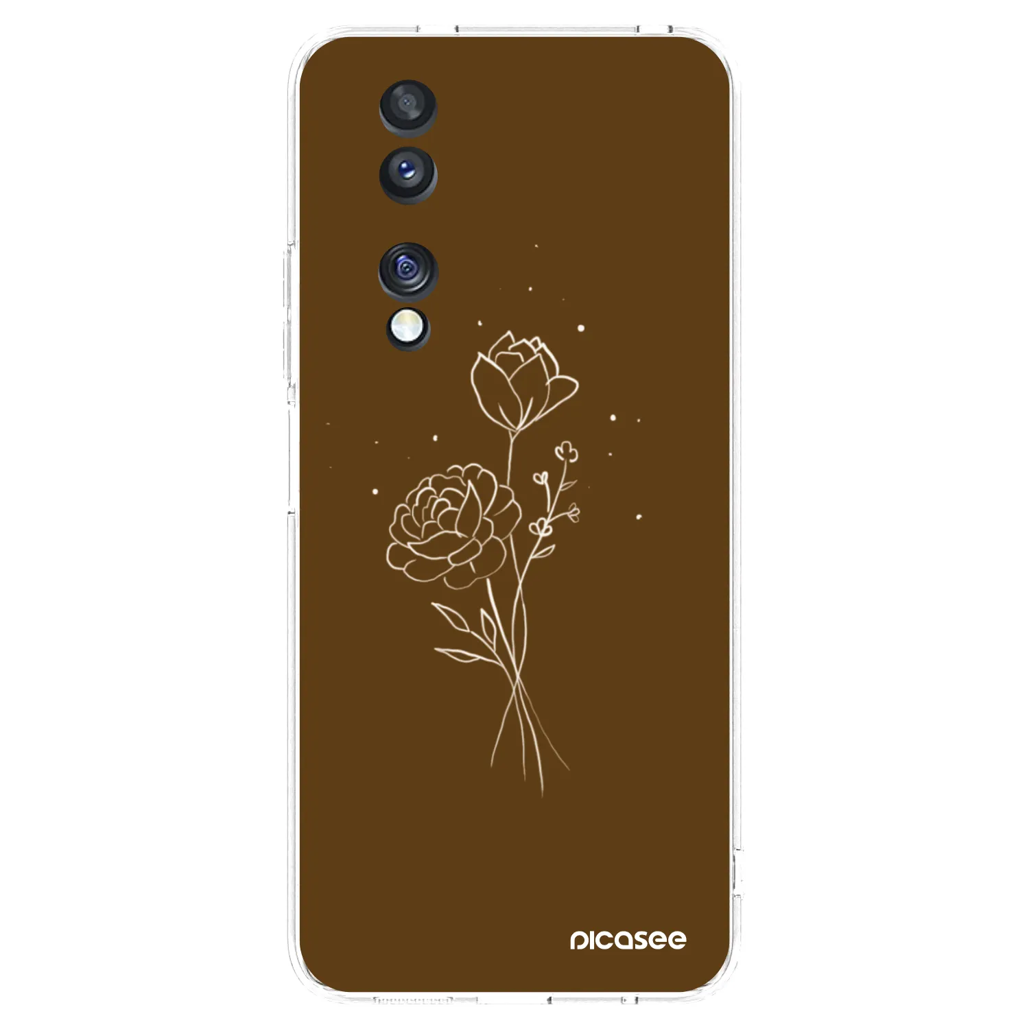 Picasee átlátszó szilikon tok az alábbi mobiltelefonokra Honor 70 - Brown flowers