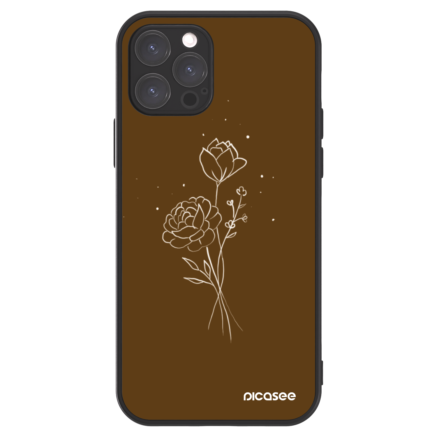 Picasee ULTIMATE CASE MagSafe Apple iPhone 12 Pro - készülékre - Brown flowers