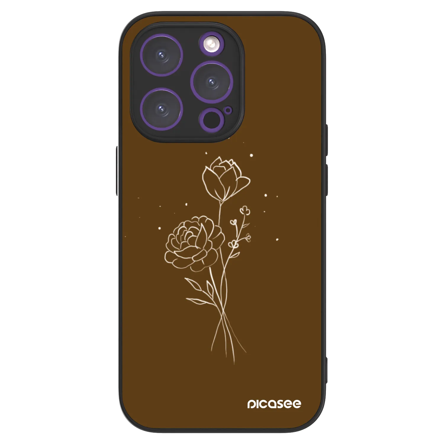Picasee ULTIMATE CASE MagSafe Apple iPhone 14 Pro - készülékre - Brown flowers