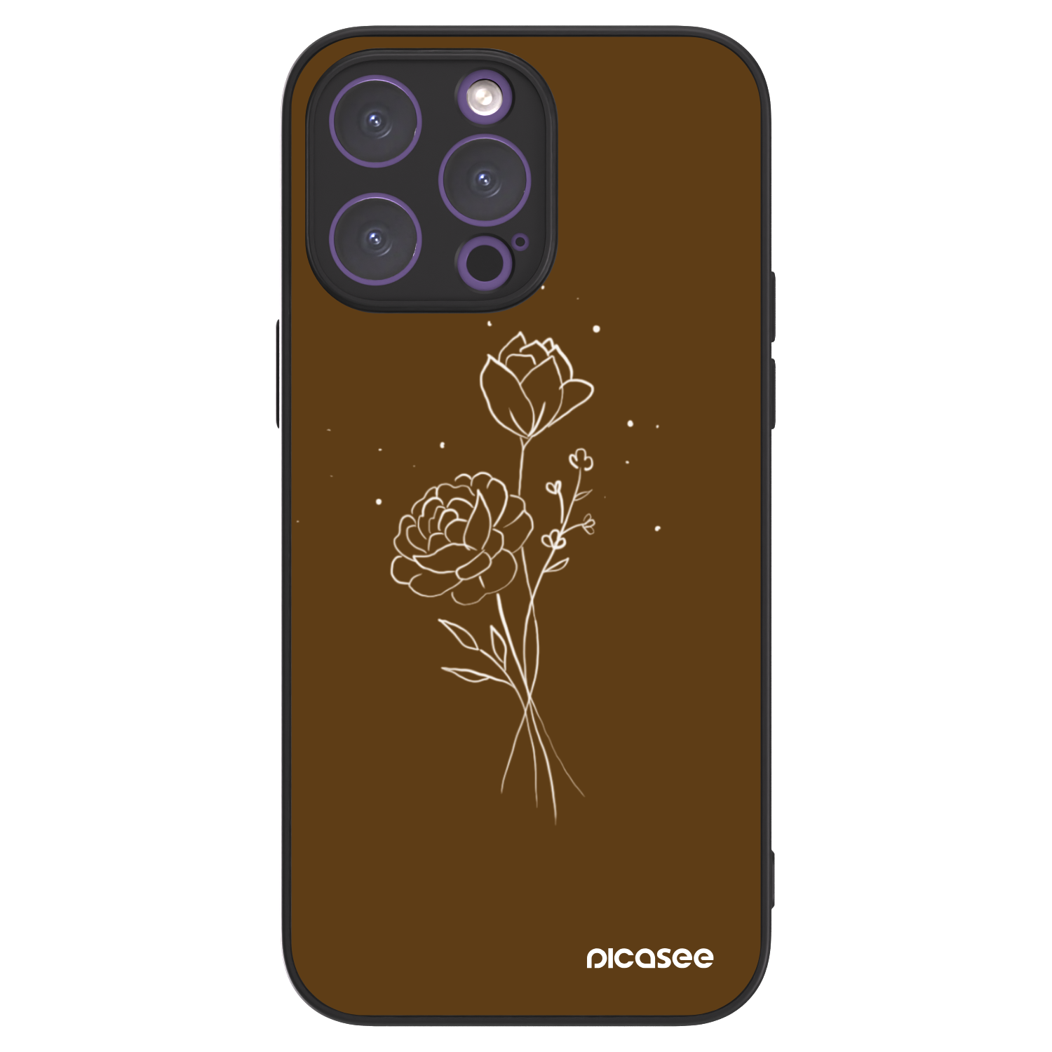 Picasee ULTIMATE CASE MagSafe Apple iPhone 14 Pro Max - készülékre - Brown flowers