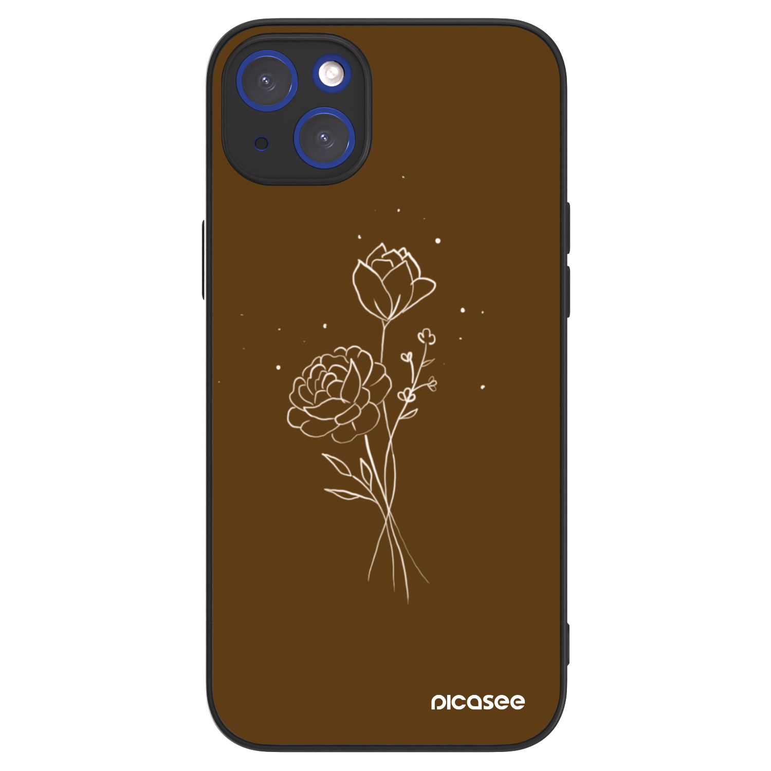 Picasee ULTIMATE CASE MagSafe Apple iPhone 14 Plus - készülékre - Brown flowers