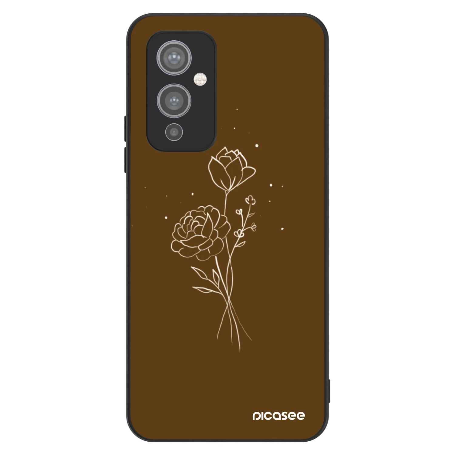 Picasee ULTIMATE CASE OnePlus 9 - készülékre - Brown flowers