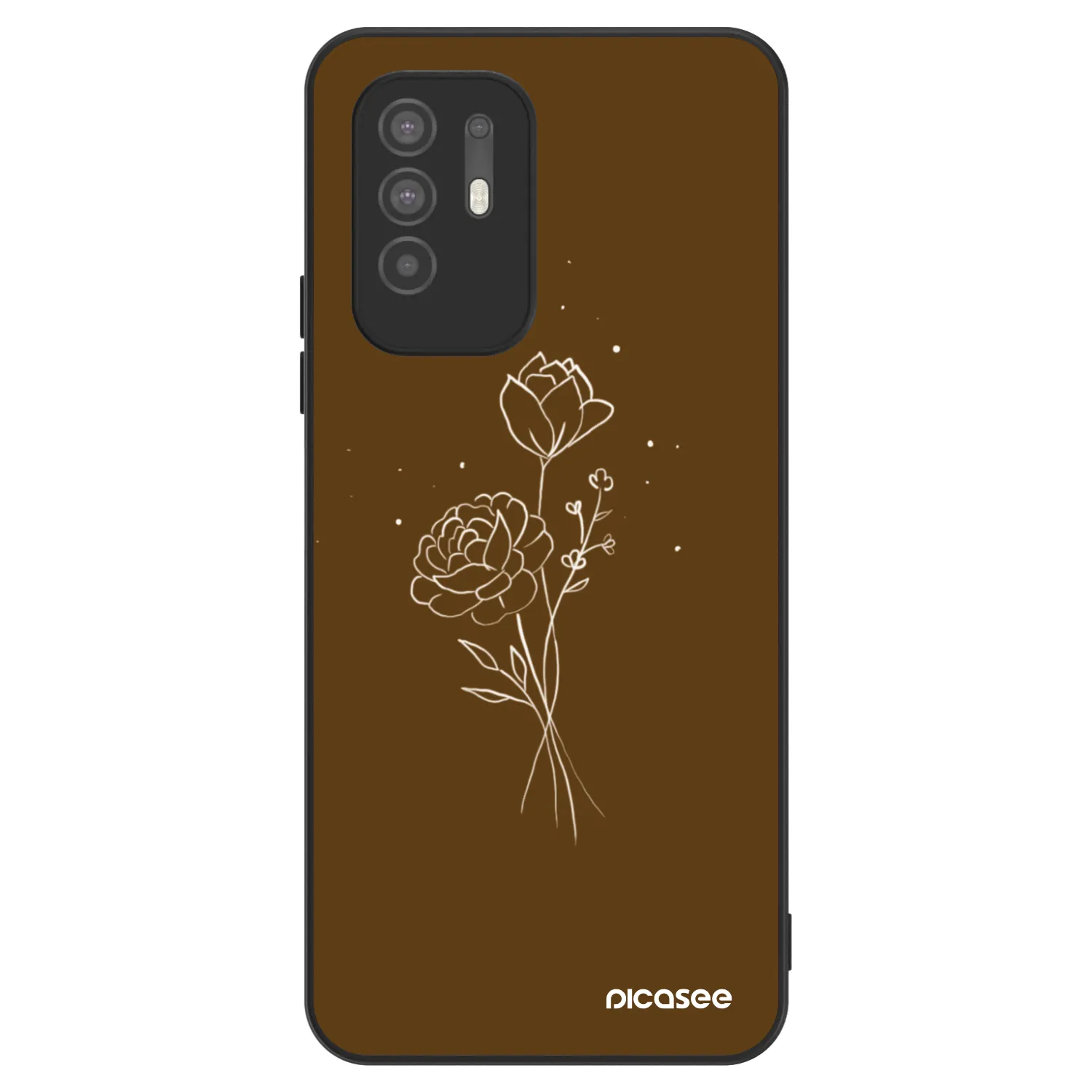 Picasee ULTIMATE CASE OPPO A94 5G - készülékre - Brown flowers