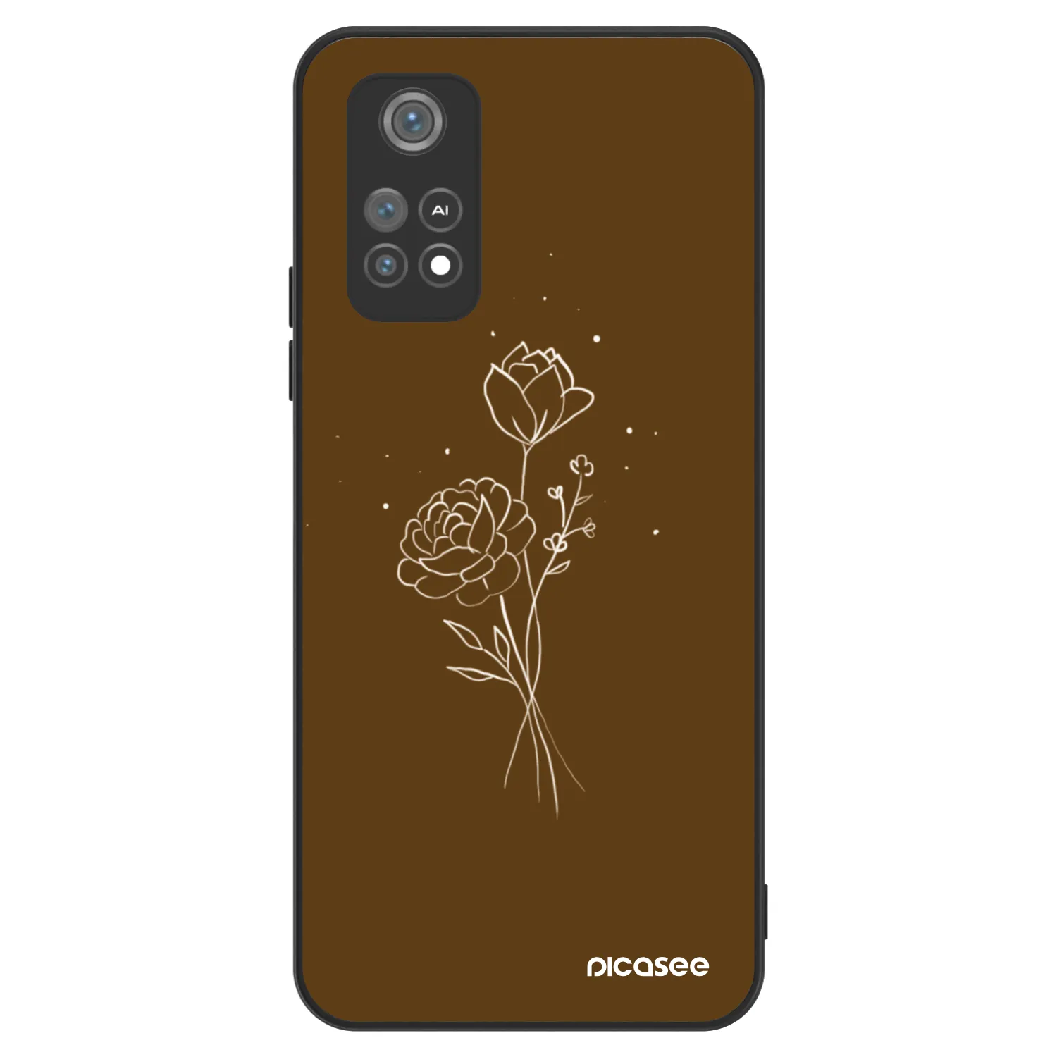 Picasee ULTIMATE CASE Xiaomi Poco M4 Pro - készülékre - Brown flowers