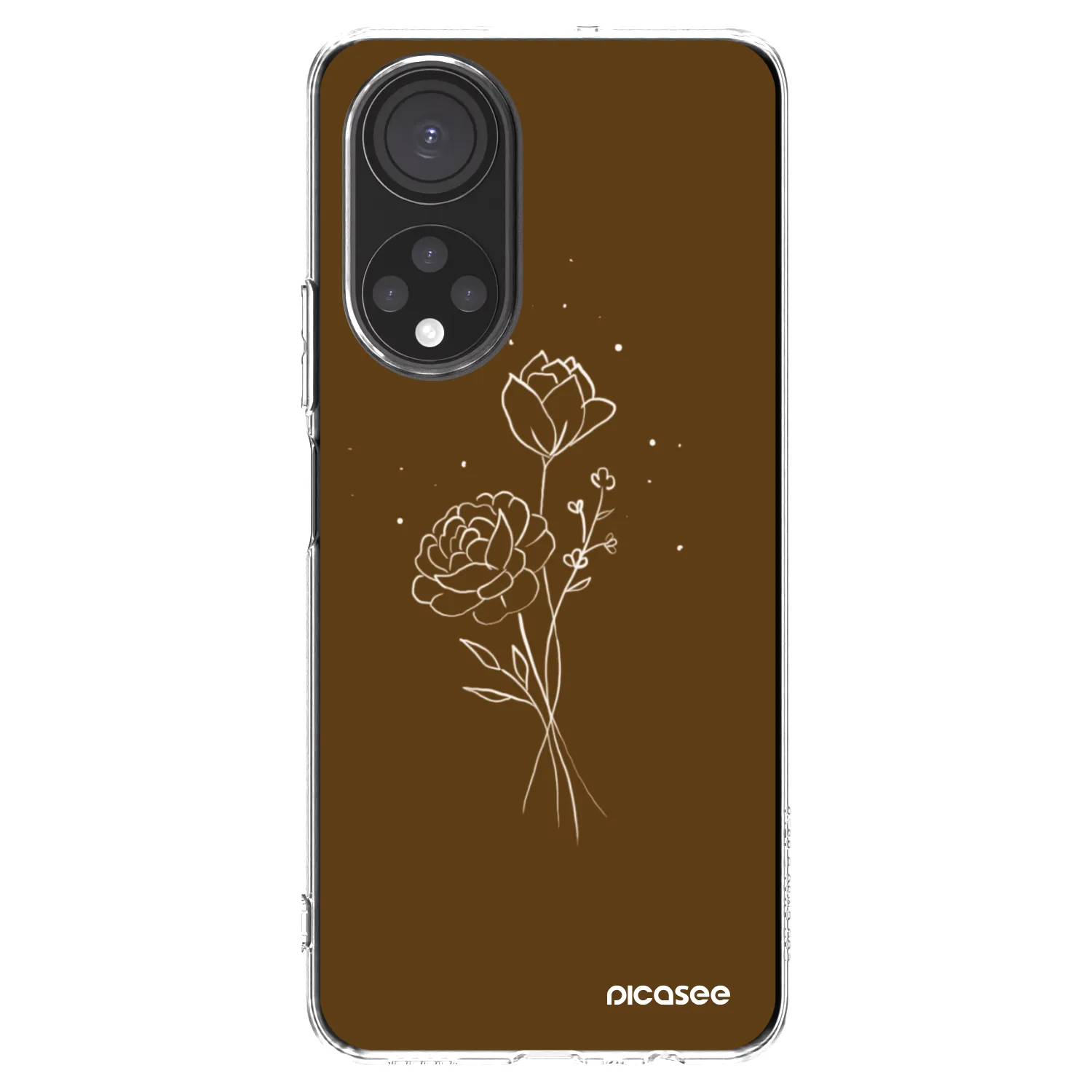 Picasee átlátszó szilikon tok az alábbi mobiltelefonokra Honor X7 - Brown flowers