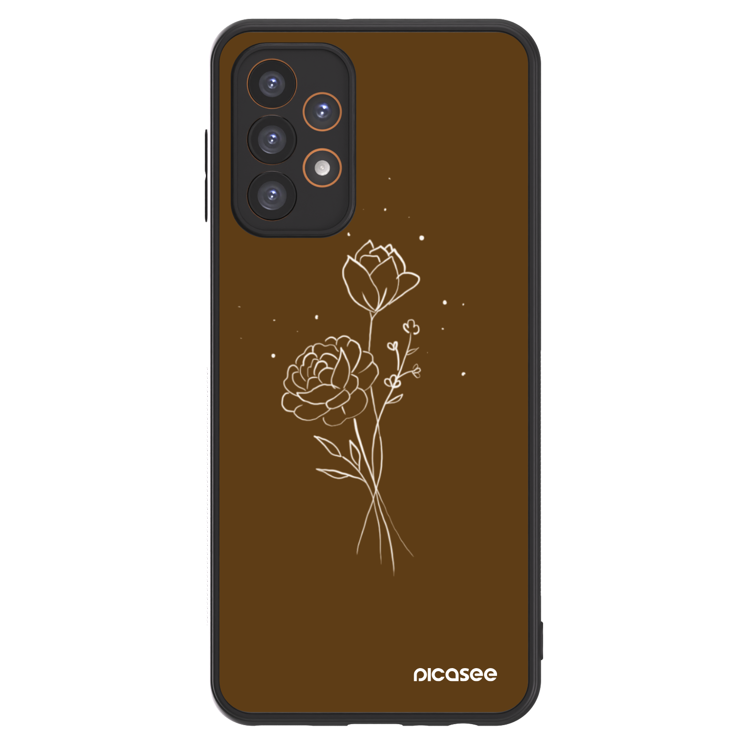 Picasee ULTIMATE CASE Samsung Galaxy A23 A235F 4G - készülékre - Brown flowers