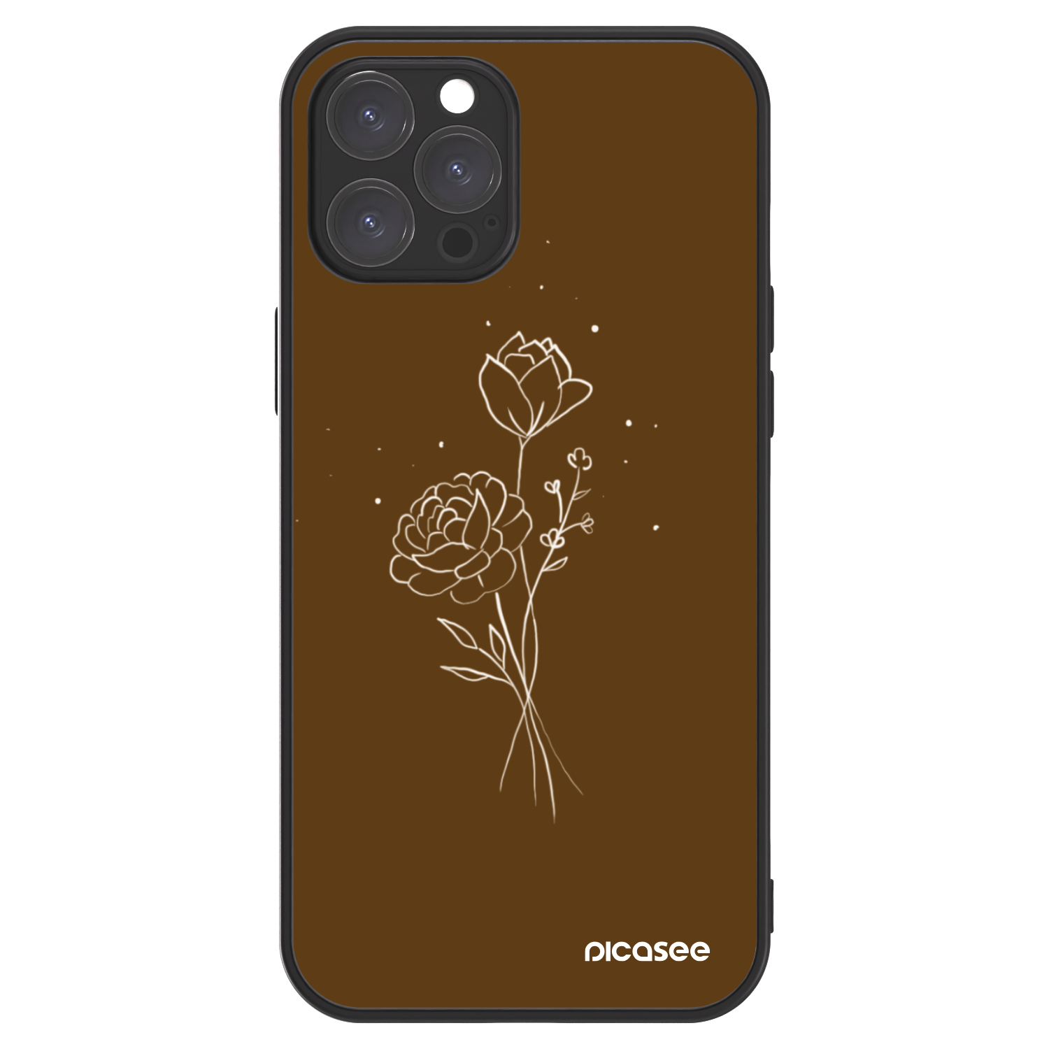 Picasee ULTIMATE CASE MagSafe Apple iPhone 12 Pro Max - készülékre - Brown flowers
