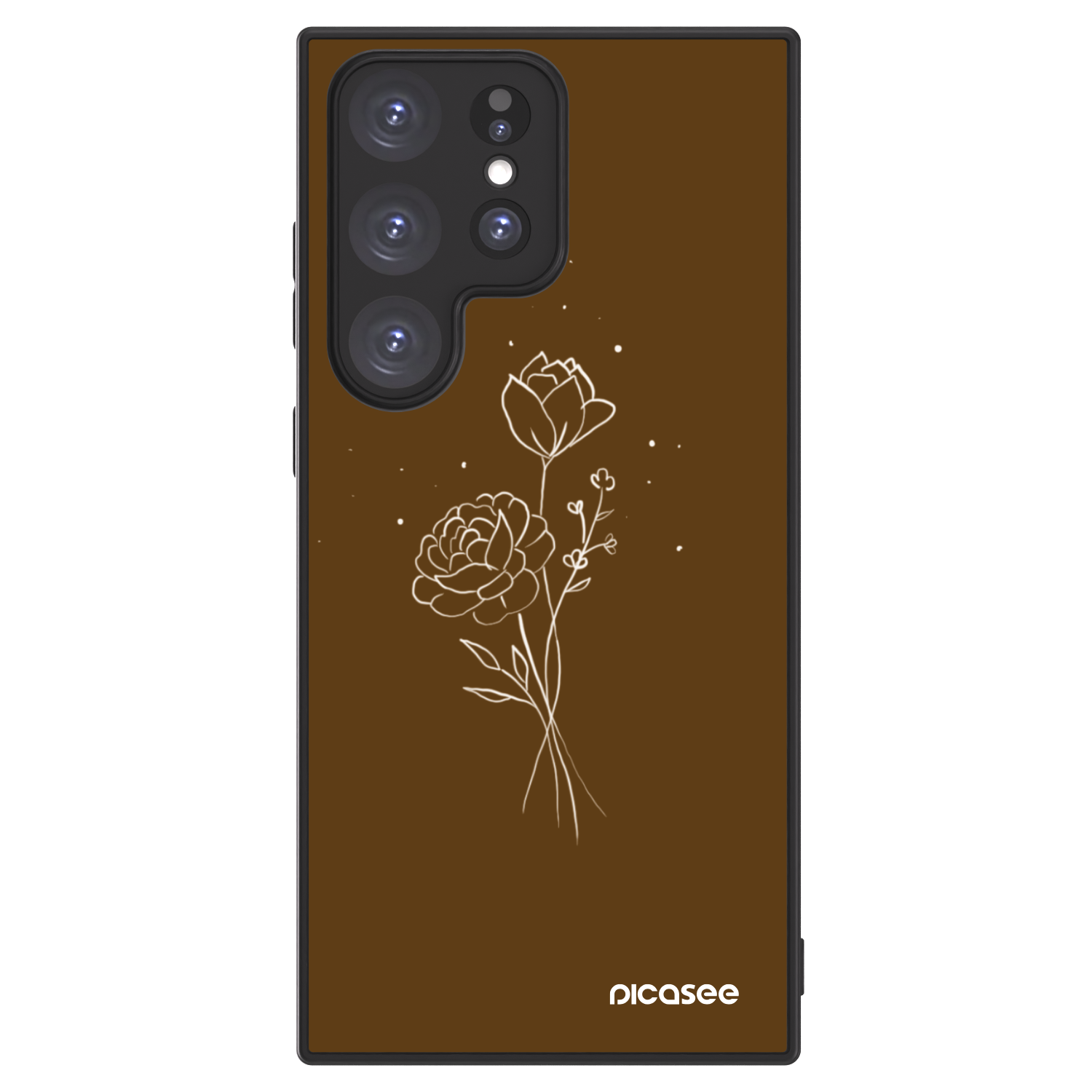 Picasee ULTIMATE CASE Samsung Galaxy S23 Ultra 5G - készülékre - Brown flowers