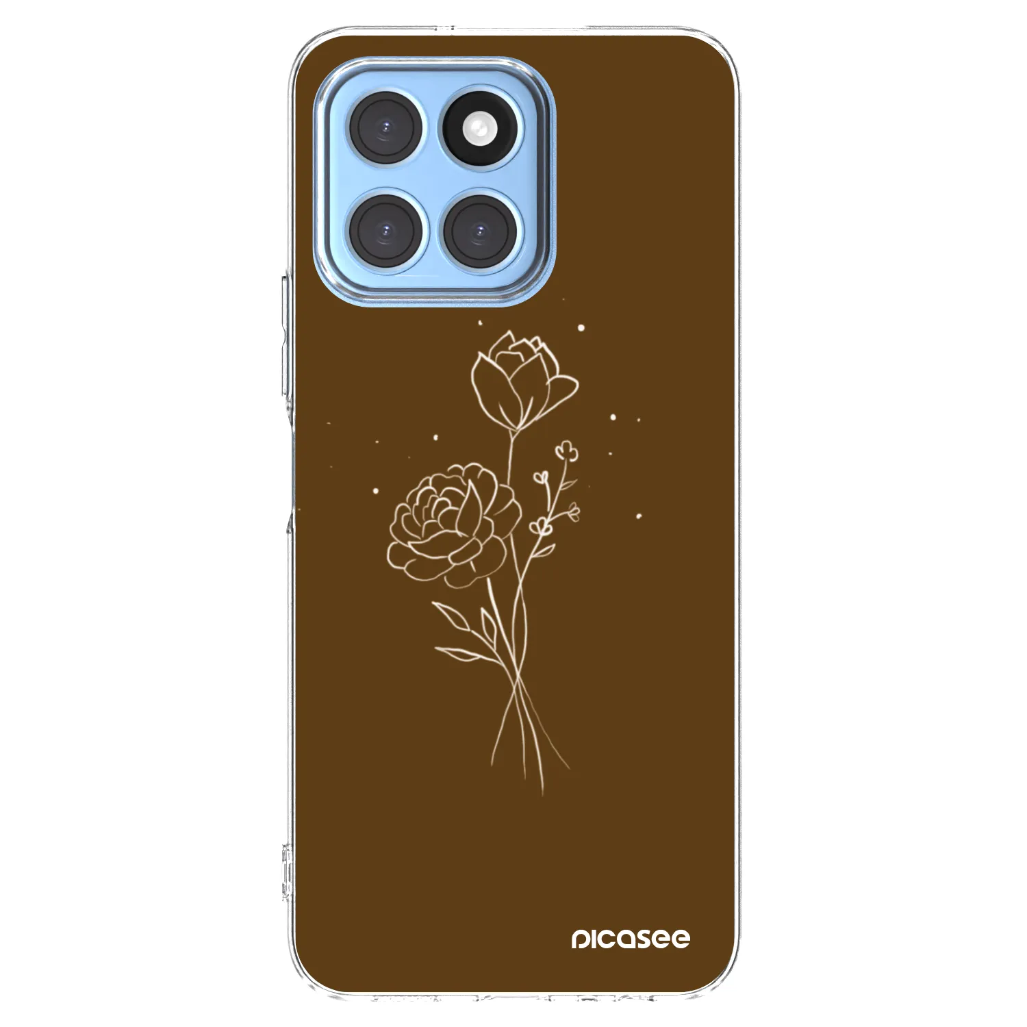 Picasee átlátszó szilikon tok az alábbi mobiltelefonokra Honor X6 - Brown flowers