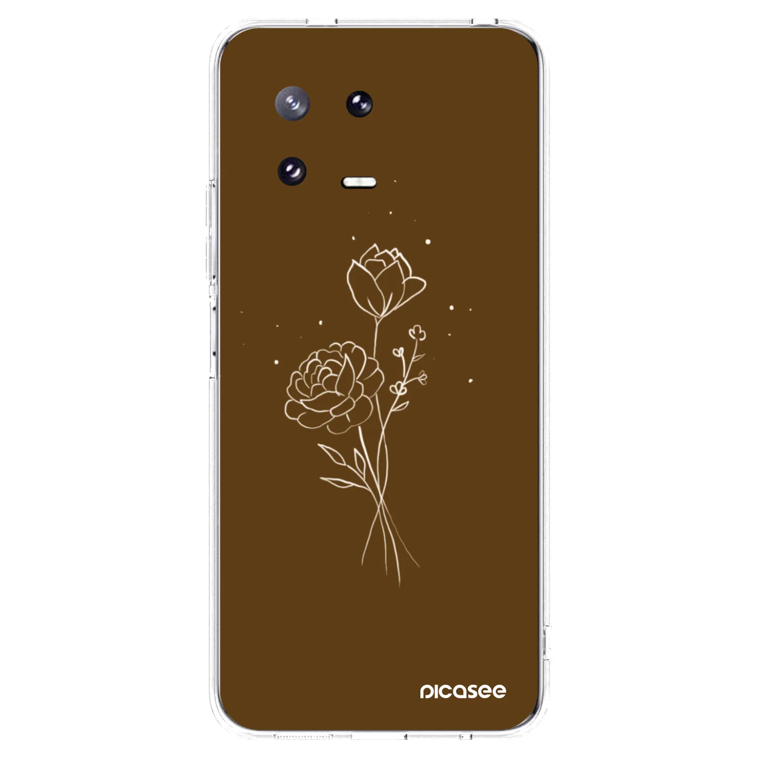 Picasee átlátszó szilikon tok az alábbi mobiltelefonokra Xiaomi 13 Pro - Brown flowers