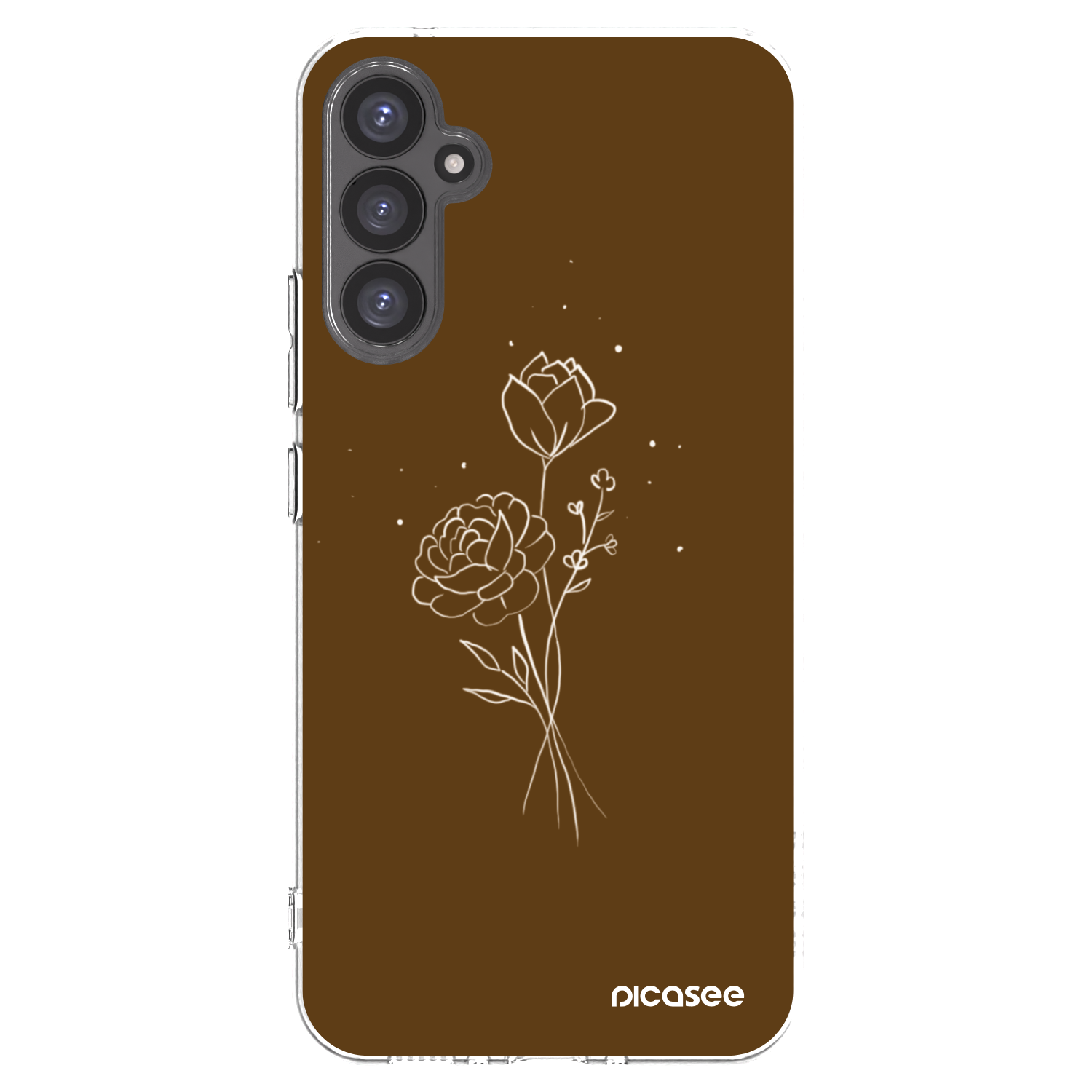 Picasee átlátszó szilikon tok az alábbi mobiltelefonokra Samsung Galaxy A34 5G A346B - Brown flowers