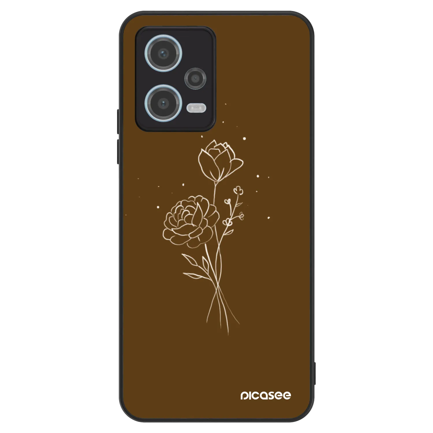 Picasee ULTIMATE CASE Xiaomi Redmi Note 12 5G - készülékre - Brown flowers