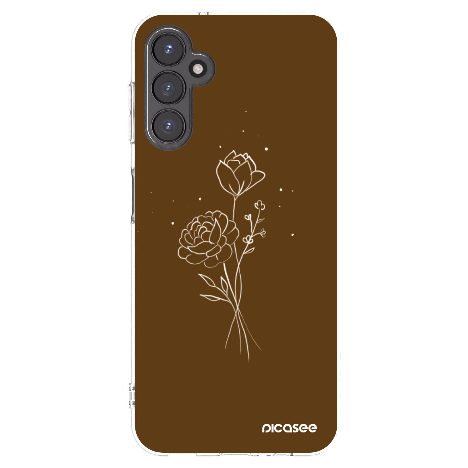 Picasee átlátszó szilikon tok az alábbi mobiltelefonokra Samsung Galaxy A14 4G A145R - Brown flowers