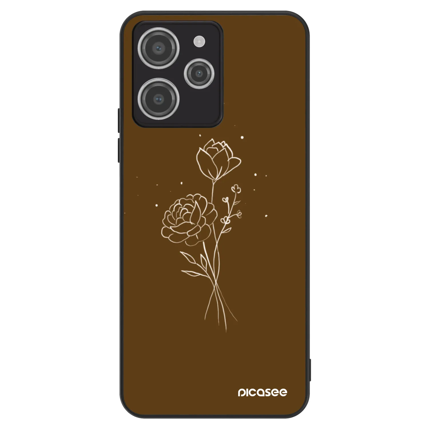 Picasee ULTIMATE CASE Xiaomi Redmi 12 4G - készülékre - Brown flowers