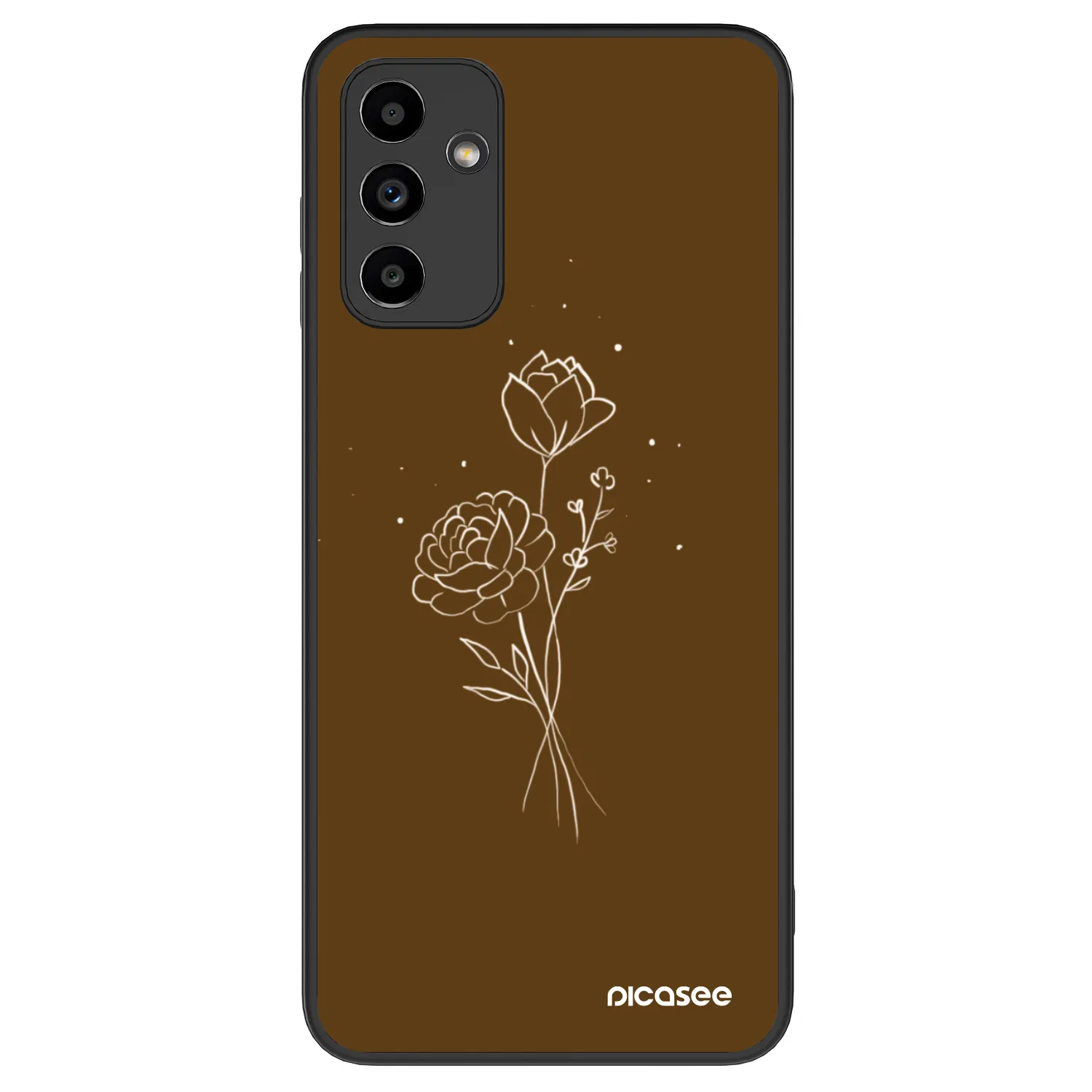 Picasee ULTIMATE CASE Samsung Galaxy A04s A047F - készülékre - Brown flowers