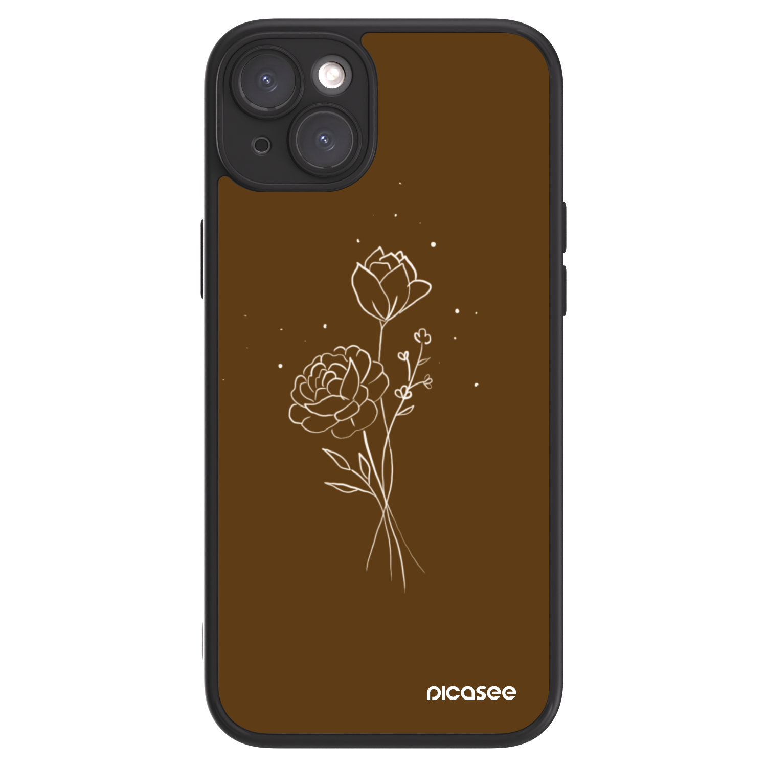 Picasee ULTIMATE CASE Apple iPhone 15 Plus - készülékre - Brown flowers