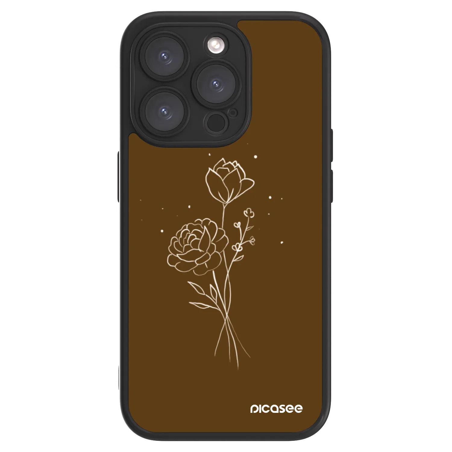 Picasee ULTIMATE CASE MagSafe Apple iPhone 15 Pro - készülékre - Brown flowers