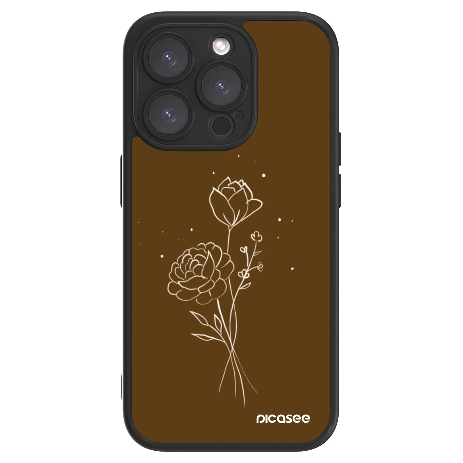 Picasee ULTIMATE CASE Apple iPhone 15 Pro - készülékre - Brown flowers