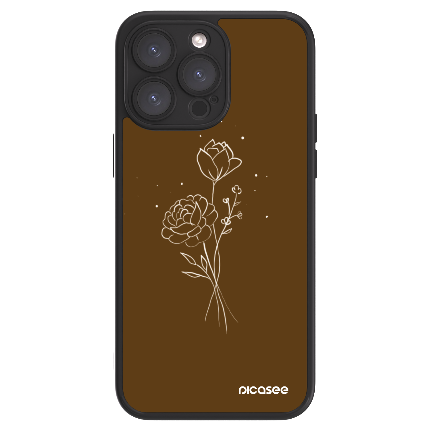 Picasee ULTIMATE CASE Apple iPhone 15 Pro Max - készülékre - Brown flowers