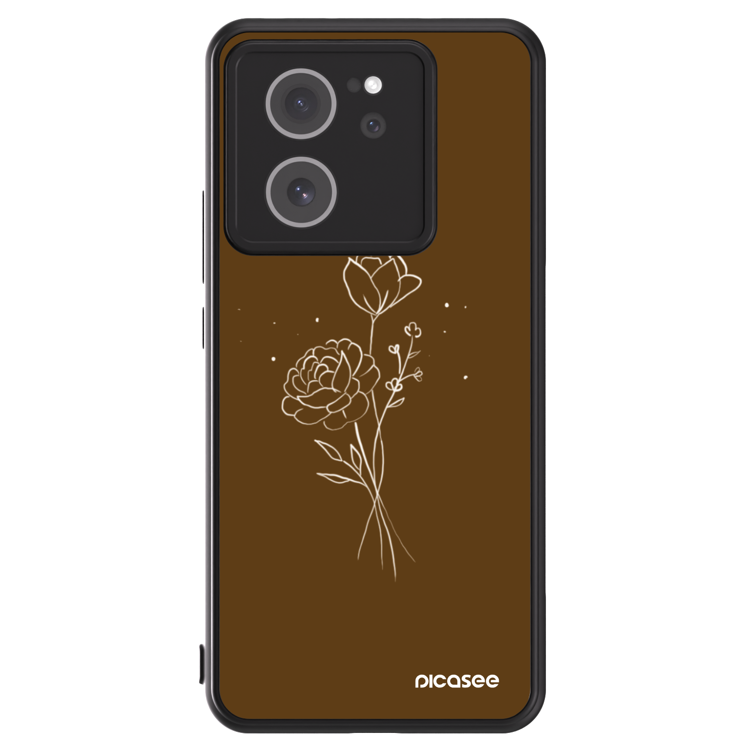 Picasee ULTIMATE CASE Xiaomi 13T Pro - készülékre - Brown flowers