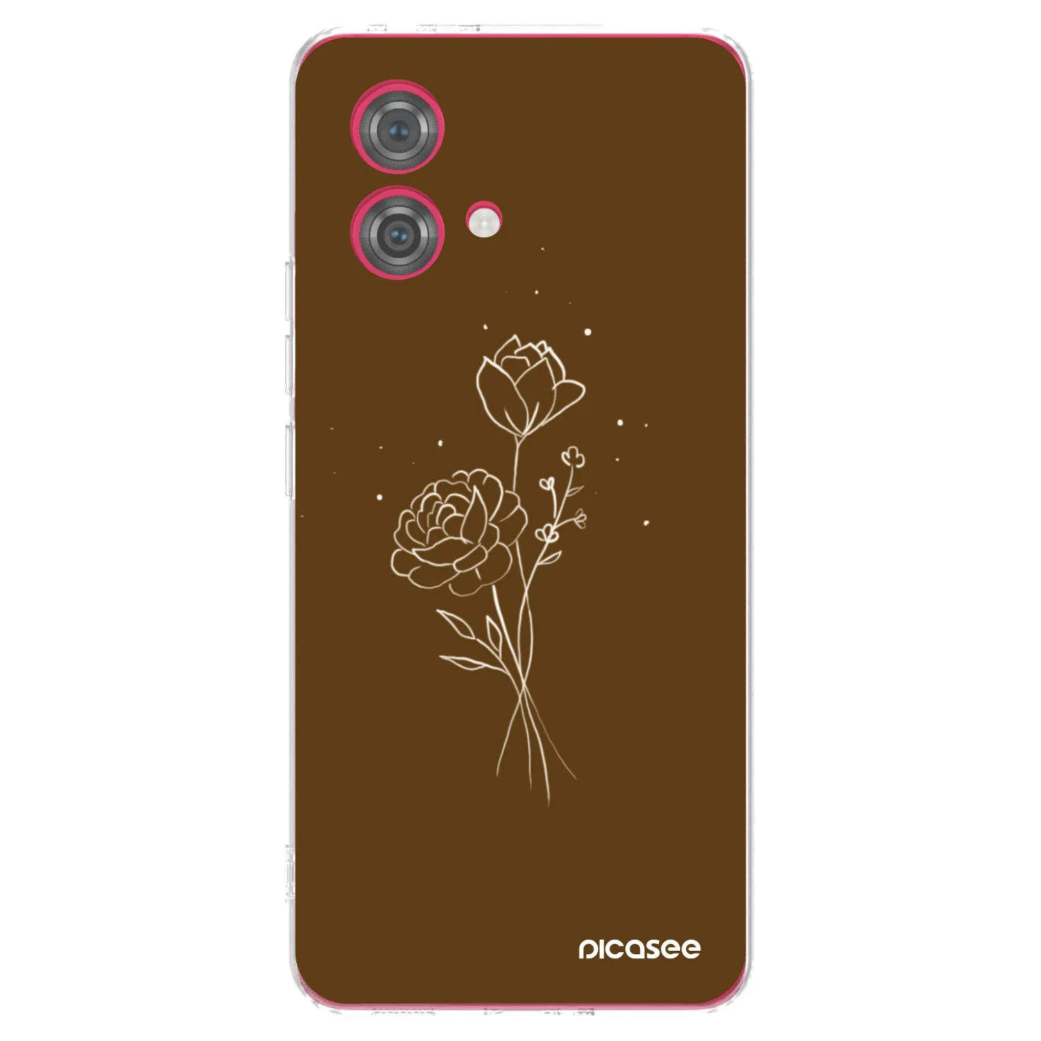Picasee átlátszó szilikon tok az alábbi mobiltelefonokra Motorola Moto G84 5G - Brown flowers