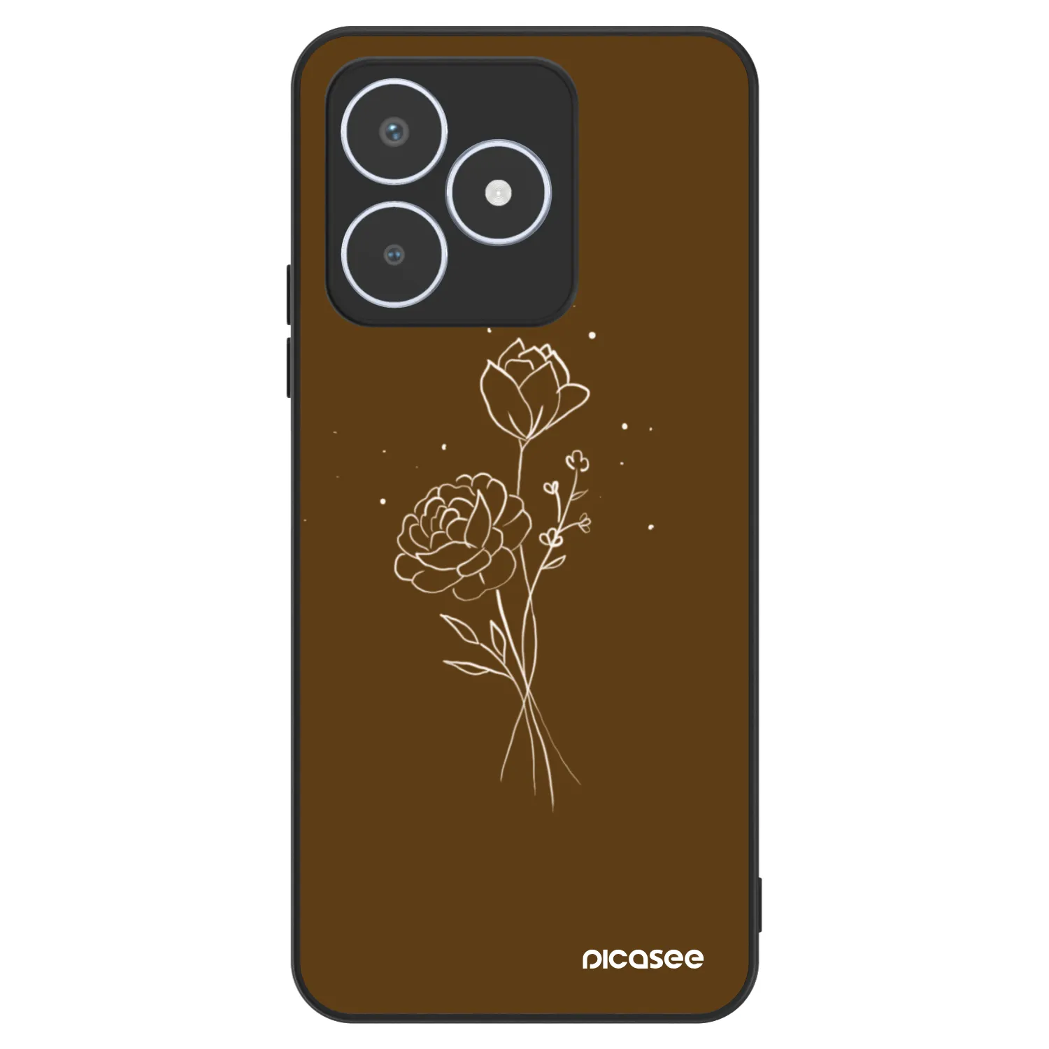 Picasee ULTIMATE CASE Realme C53 - készülékre - Brown flowers