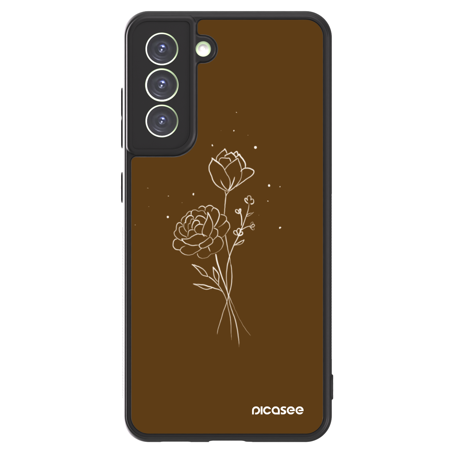 Picasee ULTIMATE CASE PowerShare Samsung Galaxy S21 FE 5G - készülékre - Brown flowers