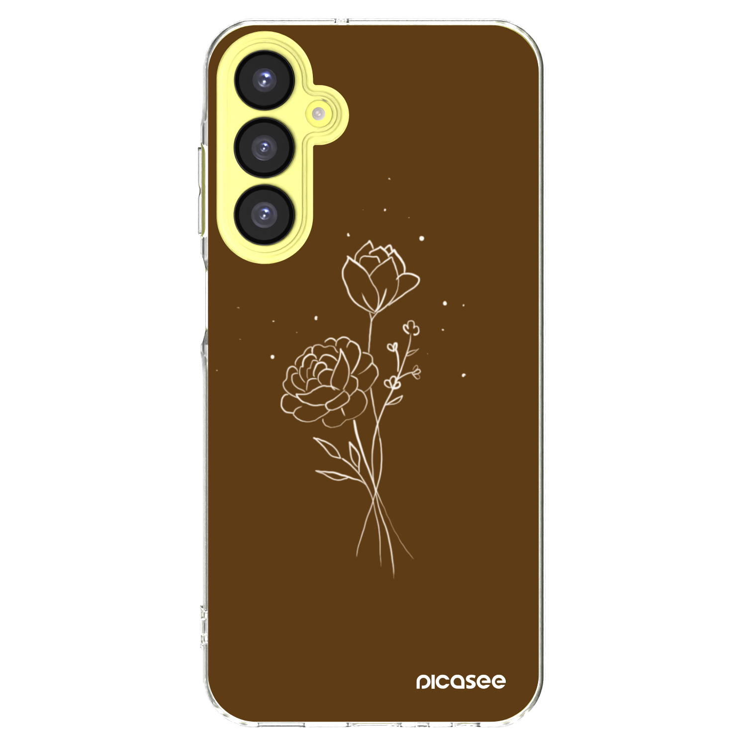 Picasee átlátszó szilikon tok az alábbi mobiltelefonokra Samsung Galaxy A25 A256B 5G - Brown flowers