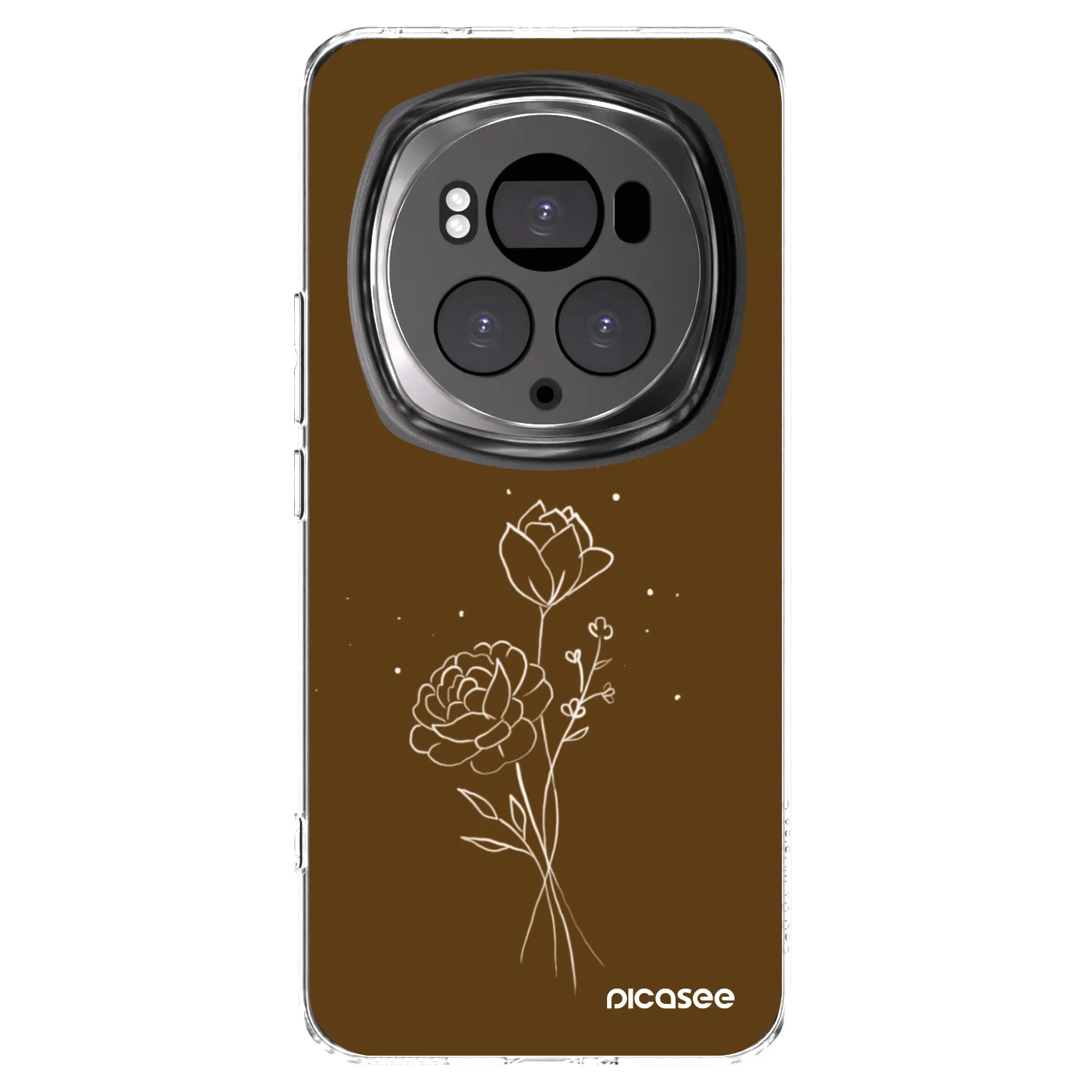 Picasee átlátszó szilikon tok az alábbi mobiltelefonokra Honor Magic6 Pro - Brown flowers