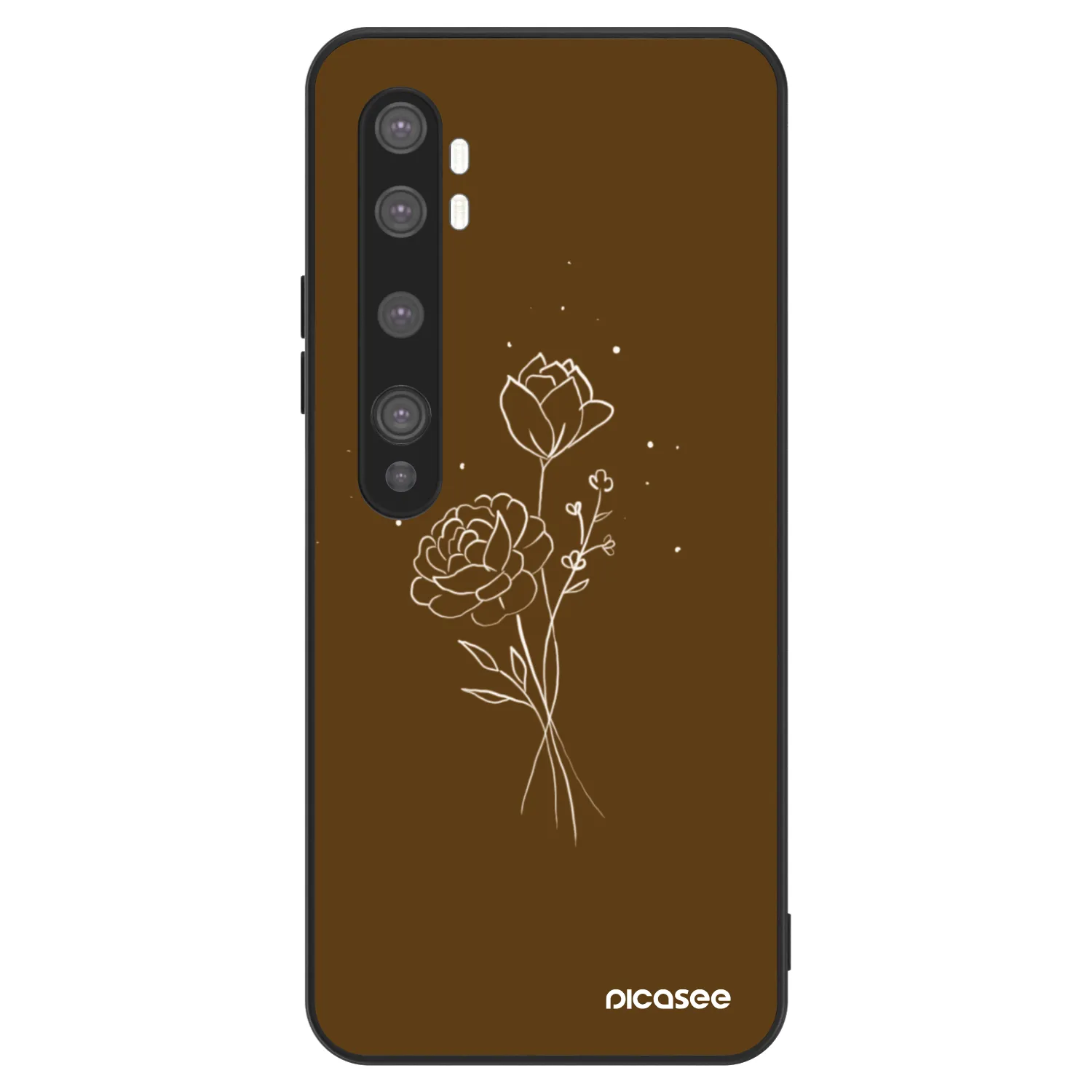Picasee ULTIMATE CASE Xiaomi Mi Note 10 (Pro) - készülékre - Brown flowers