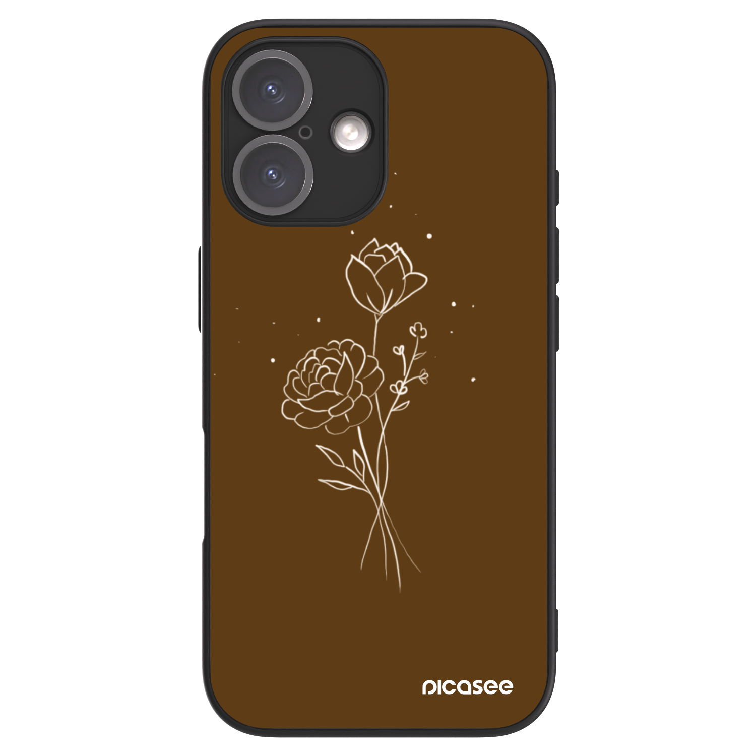 Picasee ULTIMATE CASE MagSafe Apple iPhone 16 - készülékre - Brown flowers