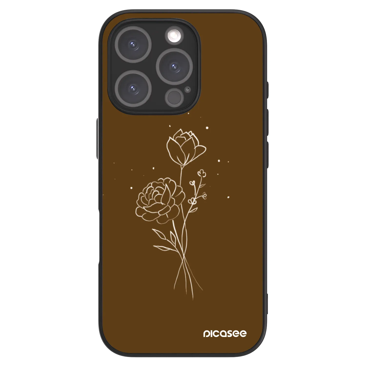 Picasee ULTIMATE CASE MagSafe Apple iPhone 16 Pro - készülékre - Brown flowers