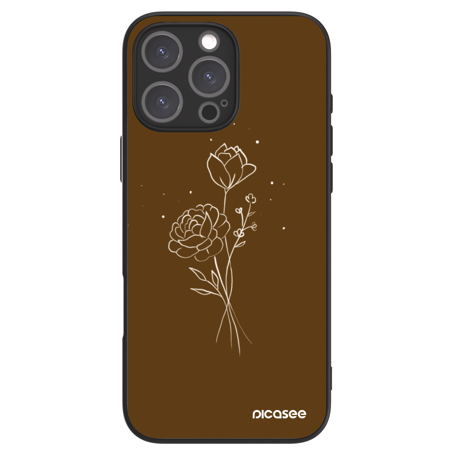 Picasee ULTIMATE CASE MagSafe Apple iPhone 16 Pro Max - készülékre - Brown flowers