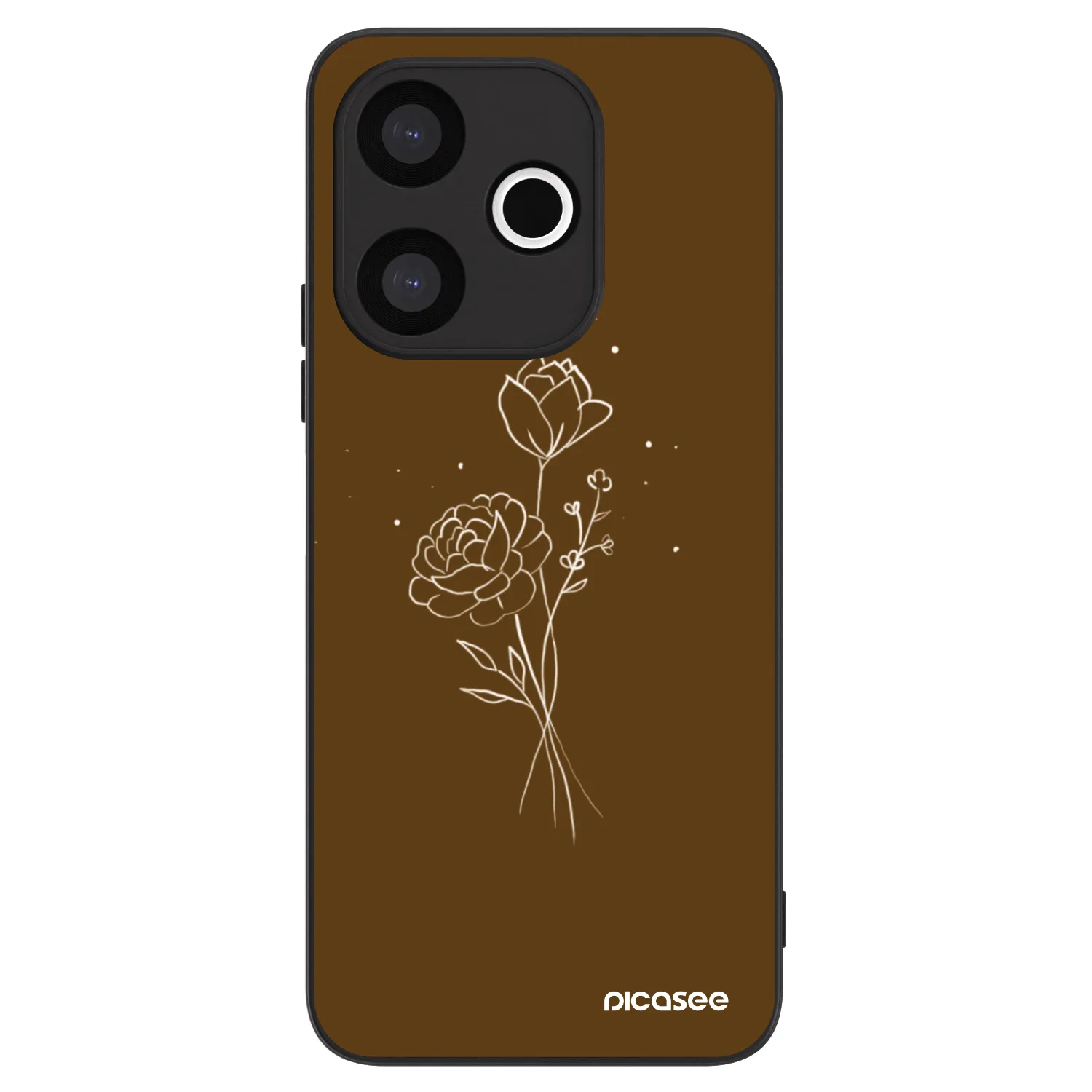 Picasee ULTIMATE CASE Xiaomi Redmi 13 4G - készülékre - Brown flowers