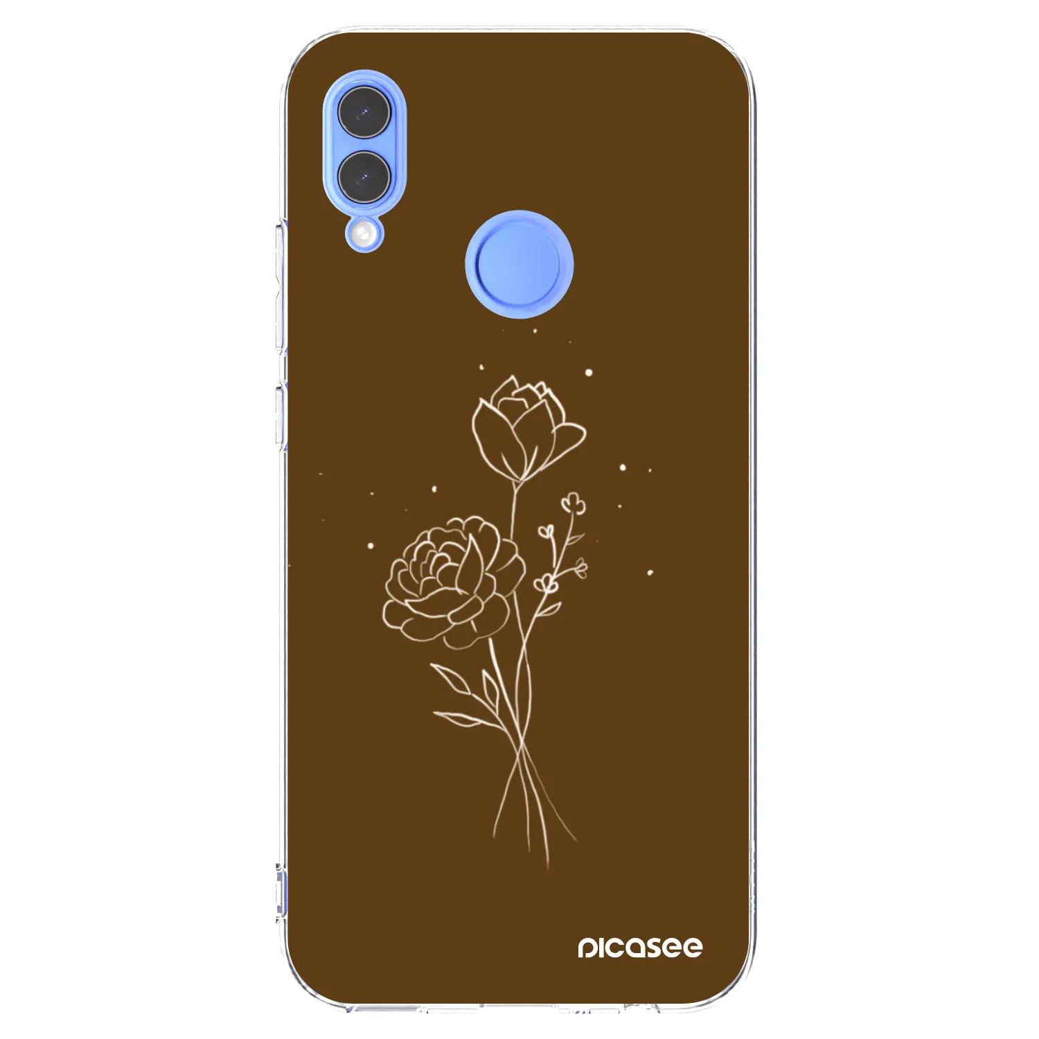 Picasee átlátszó szilikon tok az alábbi mobiltelefonokra Honor 10 Lite - Brown flowers