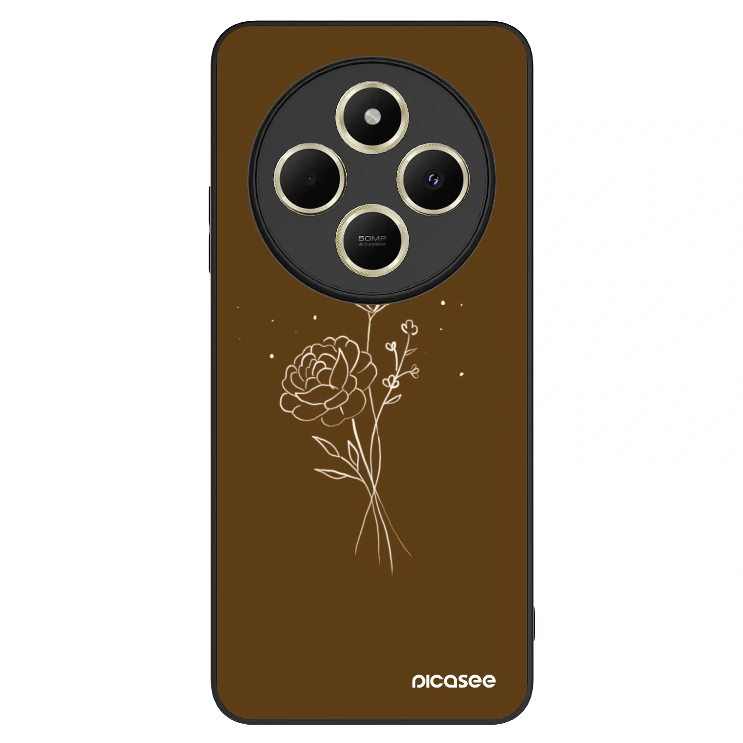 Picasee ULTIMATE CASE Xiaomi Redmi 14C - készülékre - Brown flowers