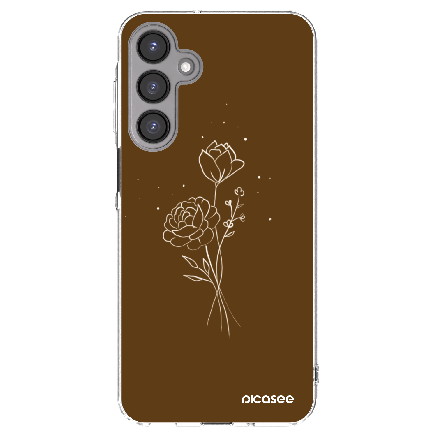 Picasee átlátszó szilikon tok az alábbi mobiltelefonokra Samsung Galaxy A16 5G - Brown flowers