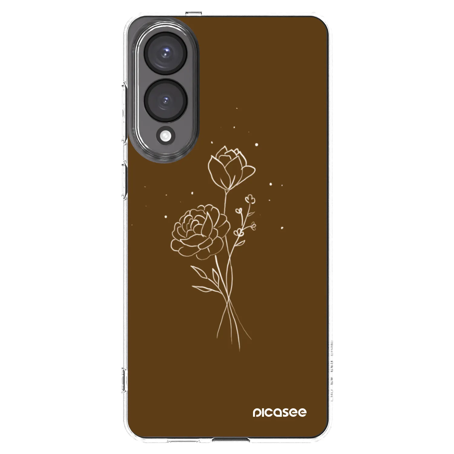 Picasee átlátszó szilikon tok az alábbi mobiltelefonokra Samsung Galaxy S25 Edge 5G - Brown flowers